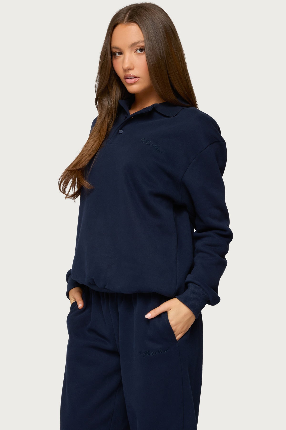 Jayce Oversized Milans Time Polo Sweatshirt-Milans Time