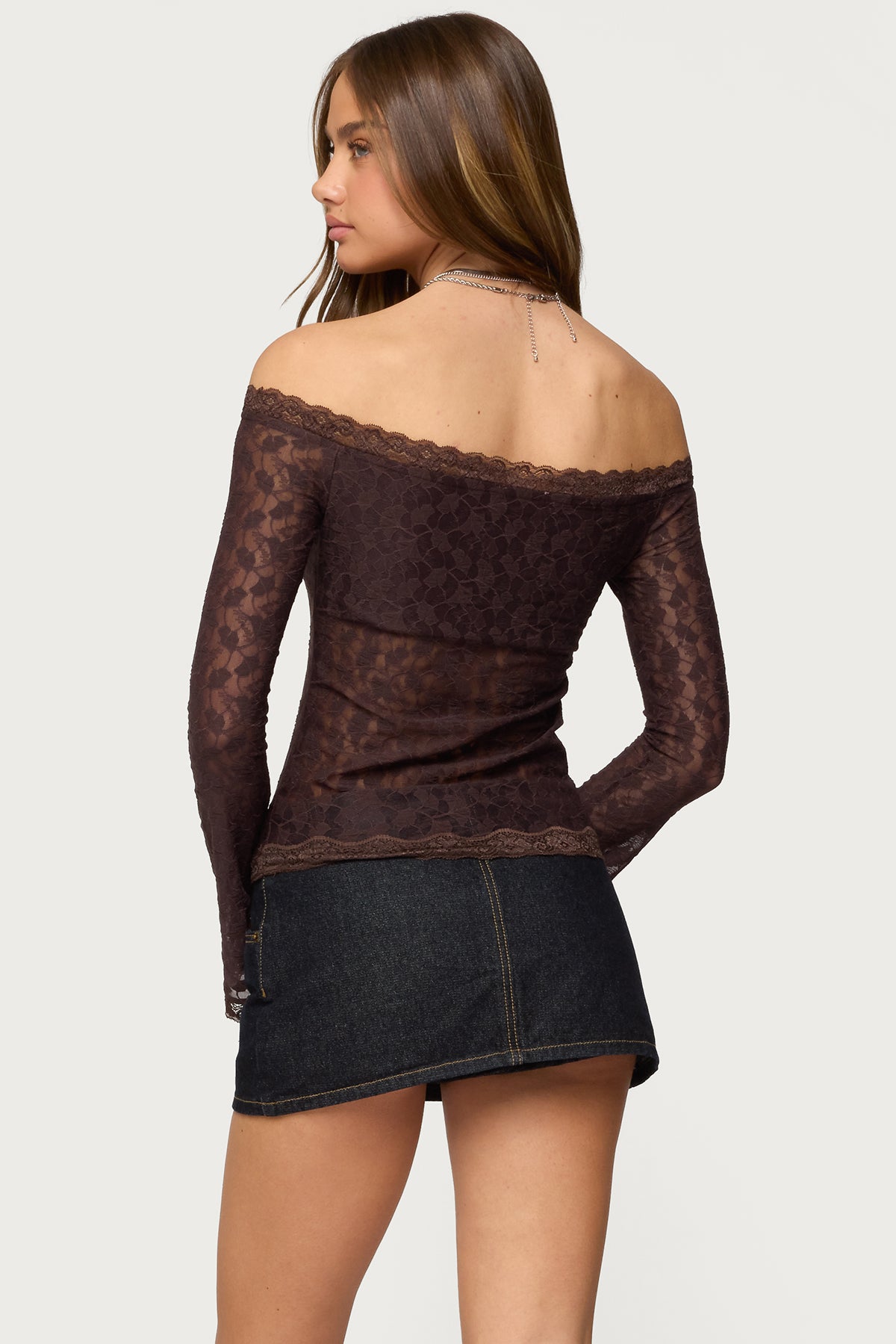 Built In Bra Off Shoulder Lace Top-Milans Time