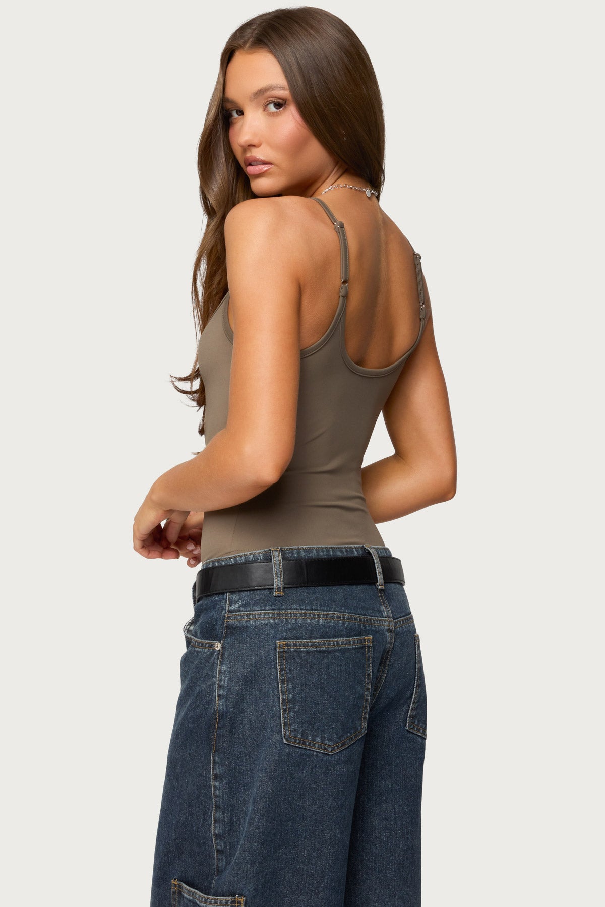 Teaghan V Neck Fitted Bodysuit-Milans Time