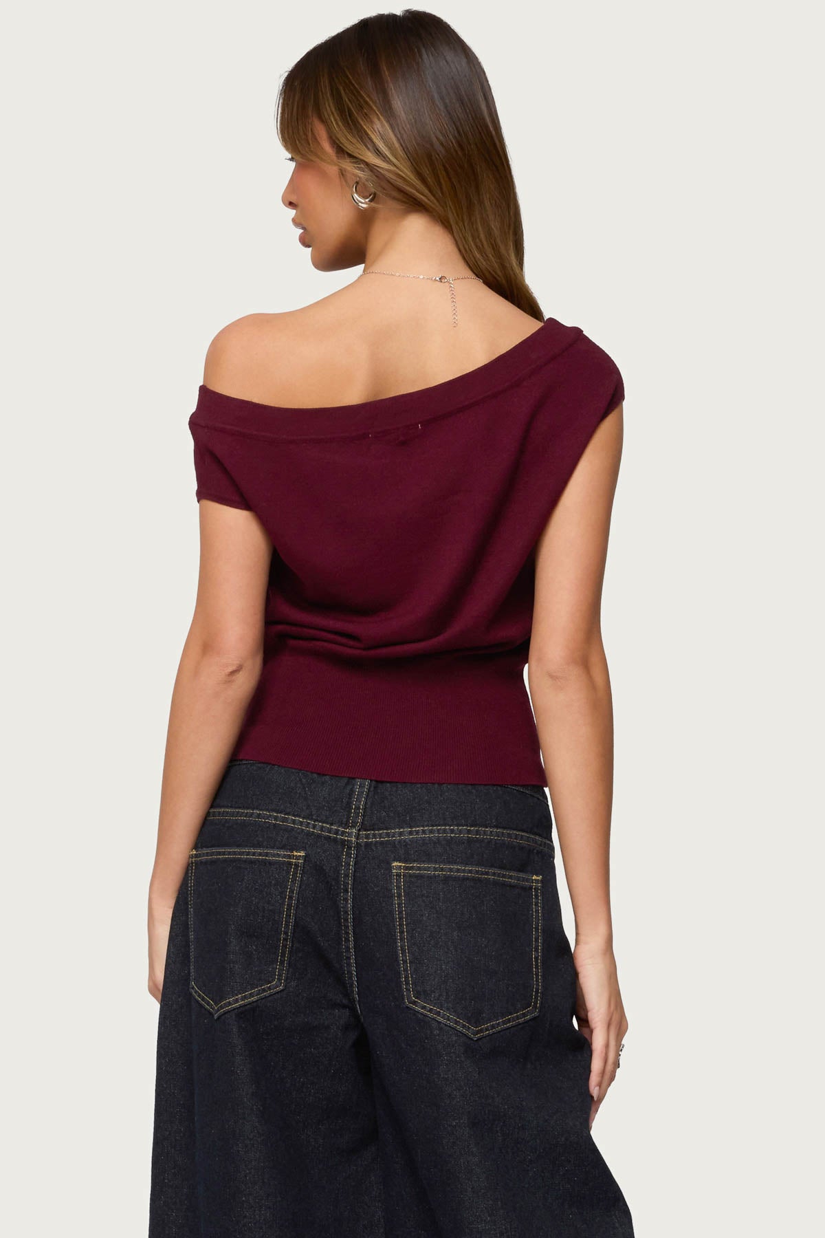 Michaela Off Shoulder Knit Top-Milans Time