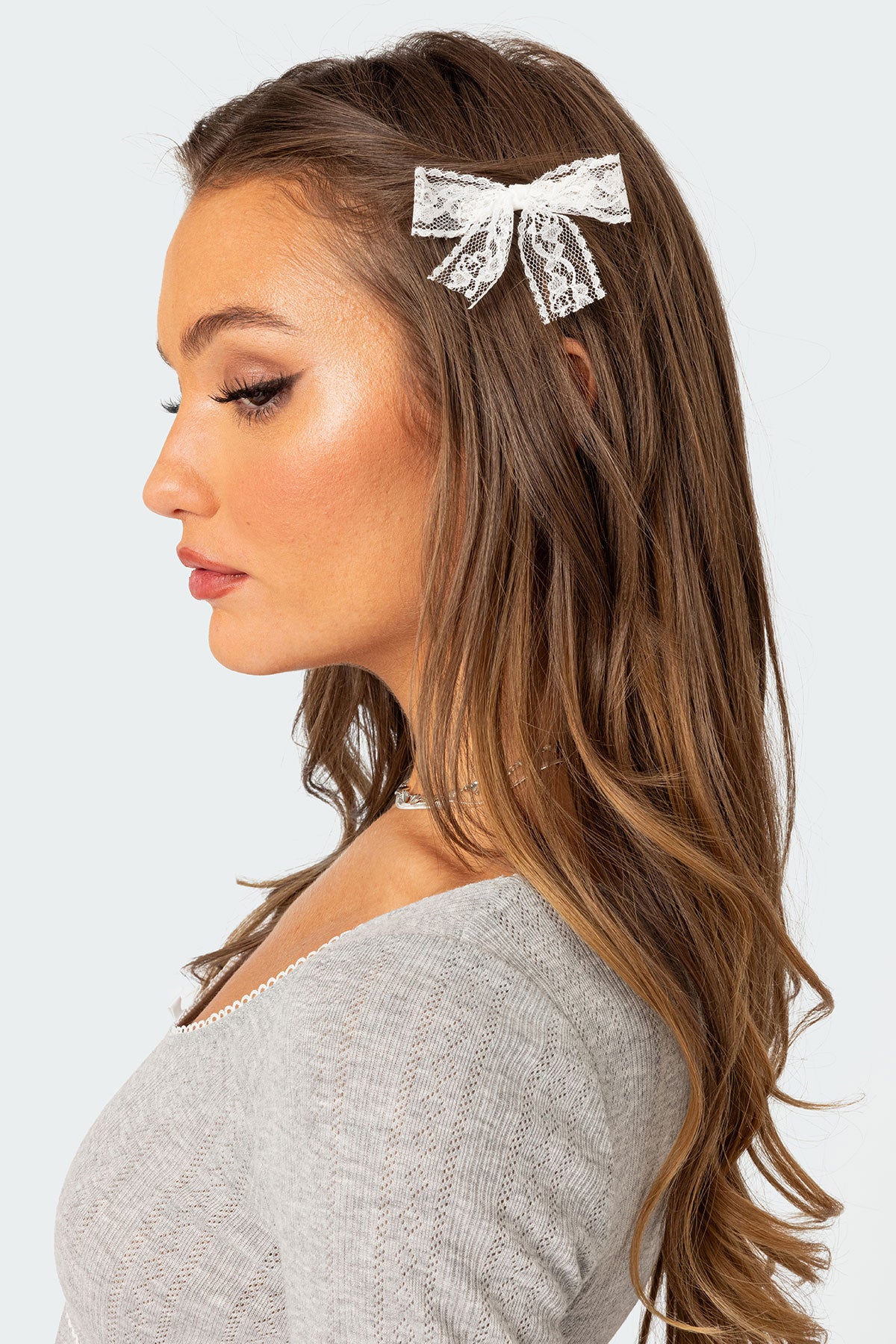 Lace Bow Hair Clip Pack-Milans Time