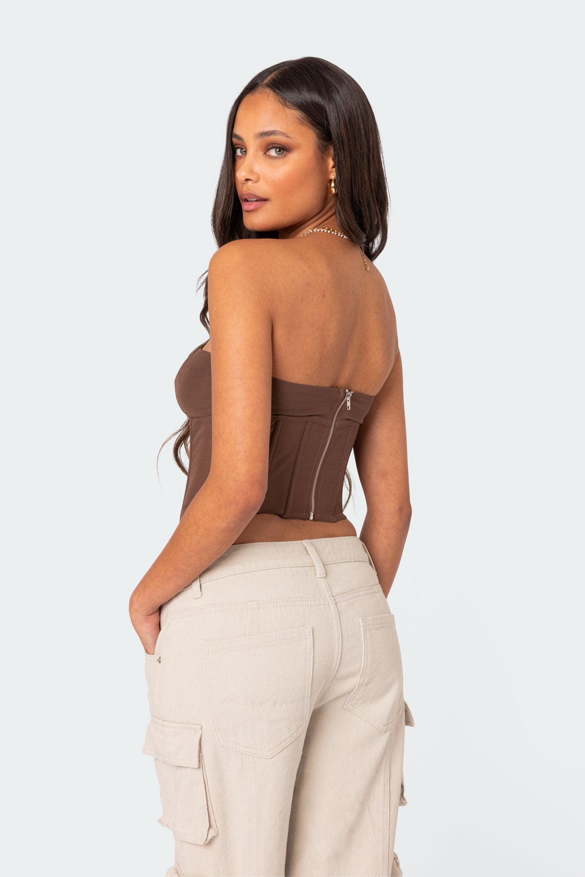 Evangeline Sheer Mesh Corset-Milans Time