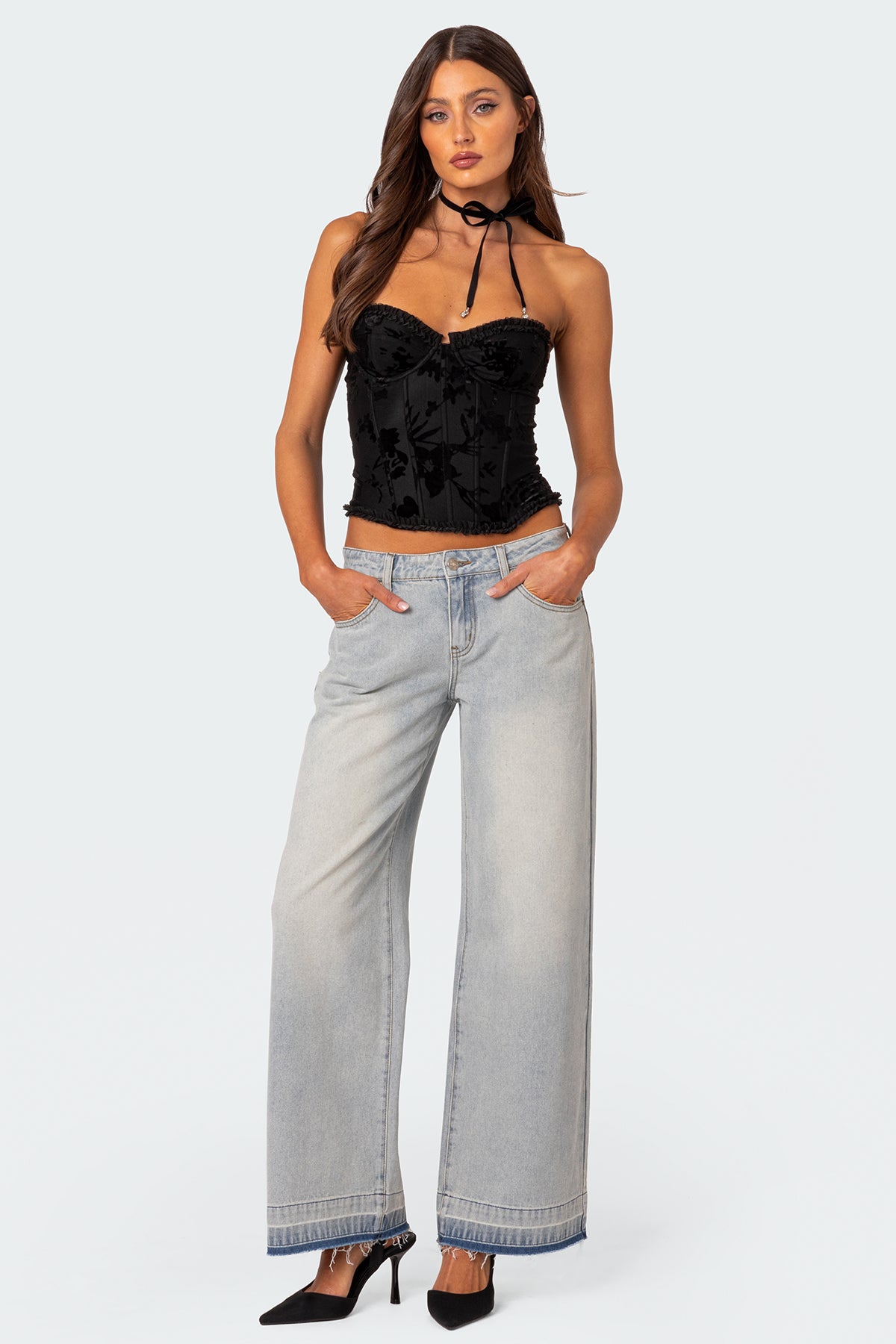 Marnie Velvet Embroidered Corset-Milans Time