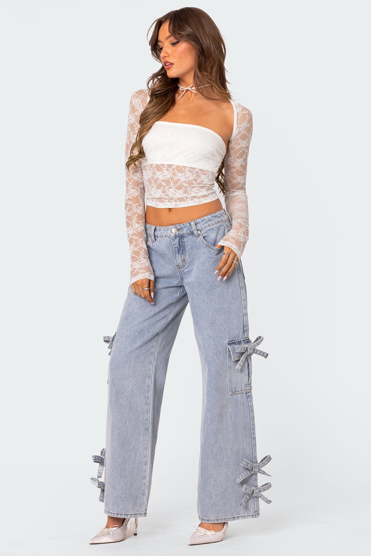 Bows 4 Days Low Rise Baggy Jeans-Milans Time