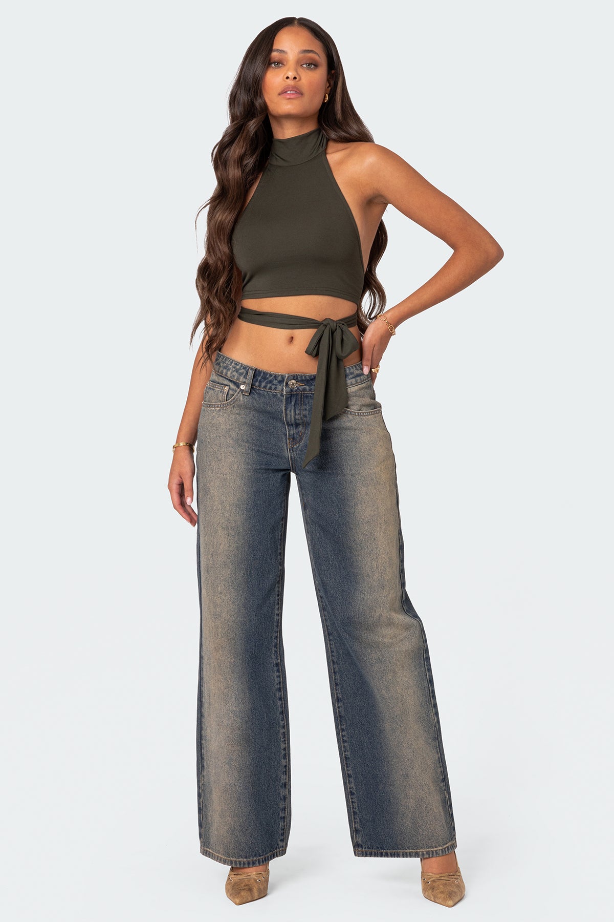 Hamlin Wrap Tie Crop Top-Milans Time