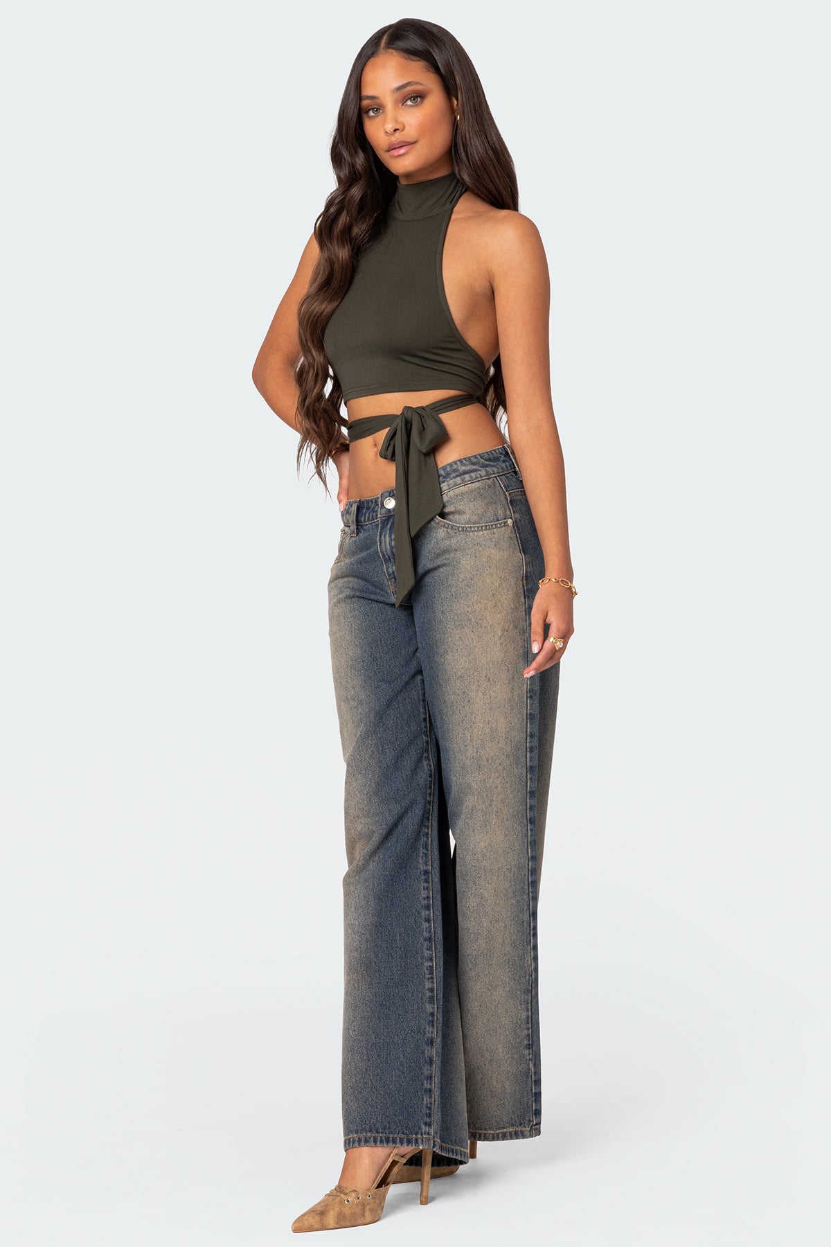 Hamlin Wrap Tie Crop Top-Milans Time