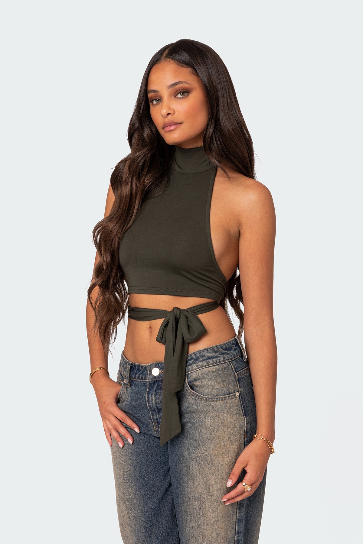 Hamlin Wrap Tie Crop Top-Milans Time