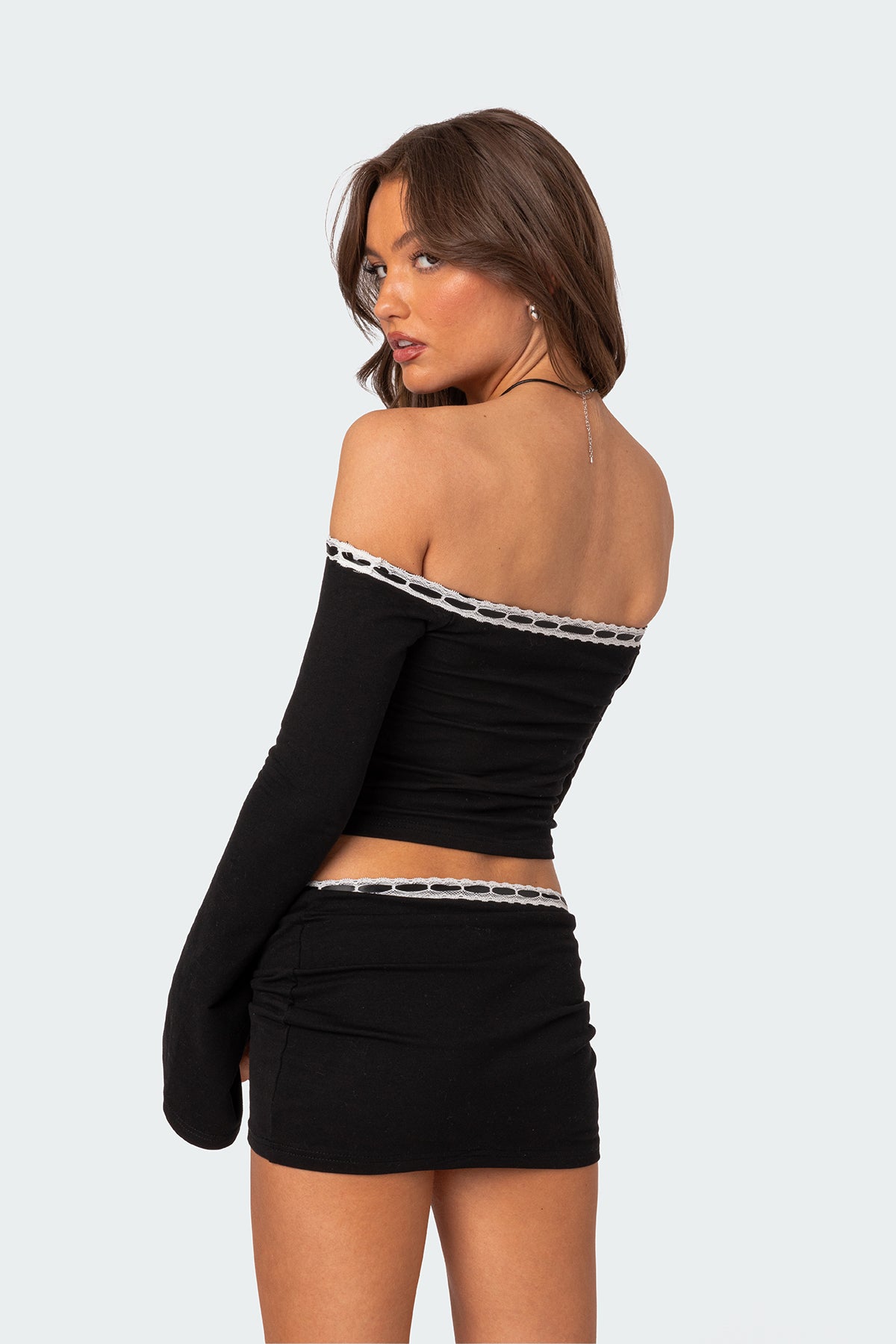 Seline Ribbon Trim Top-Milans Time