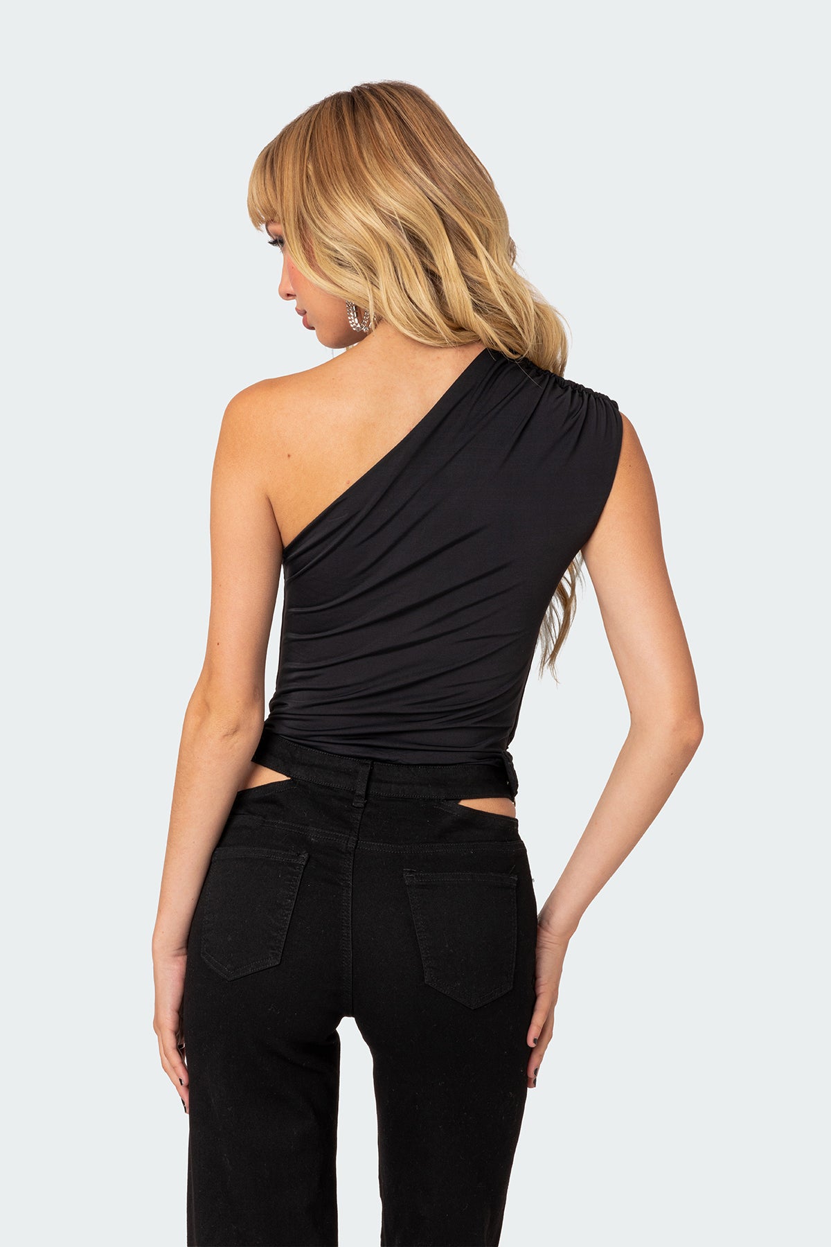 Tabby Gathered One Shoulder Bodysuit-Milans Time