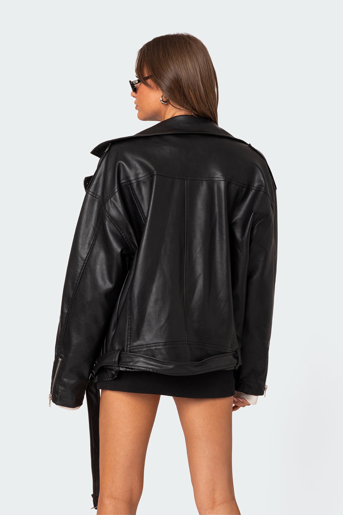 Wrenley Oversized Faux Leather Jacket-Milans Time