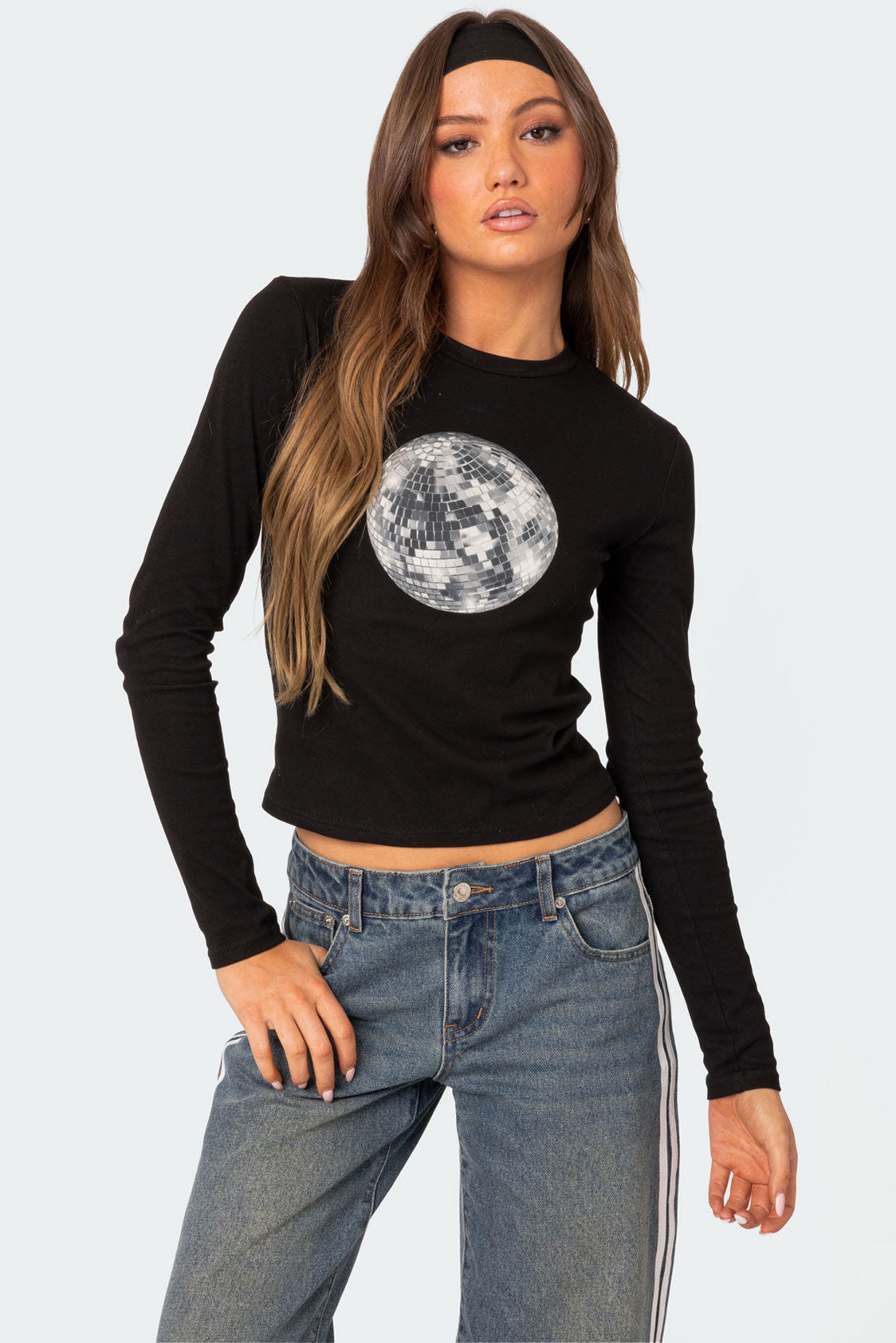 Disco Girl Long Sleeve T Shirt-Milans Time