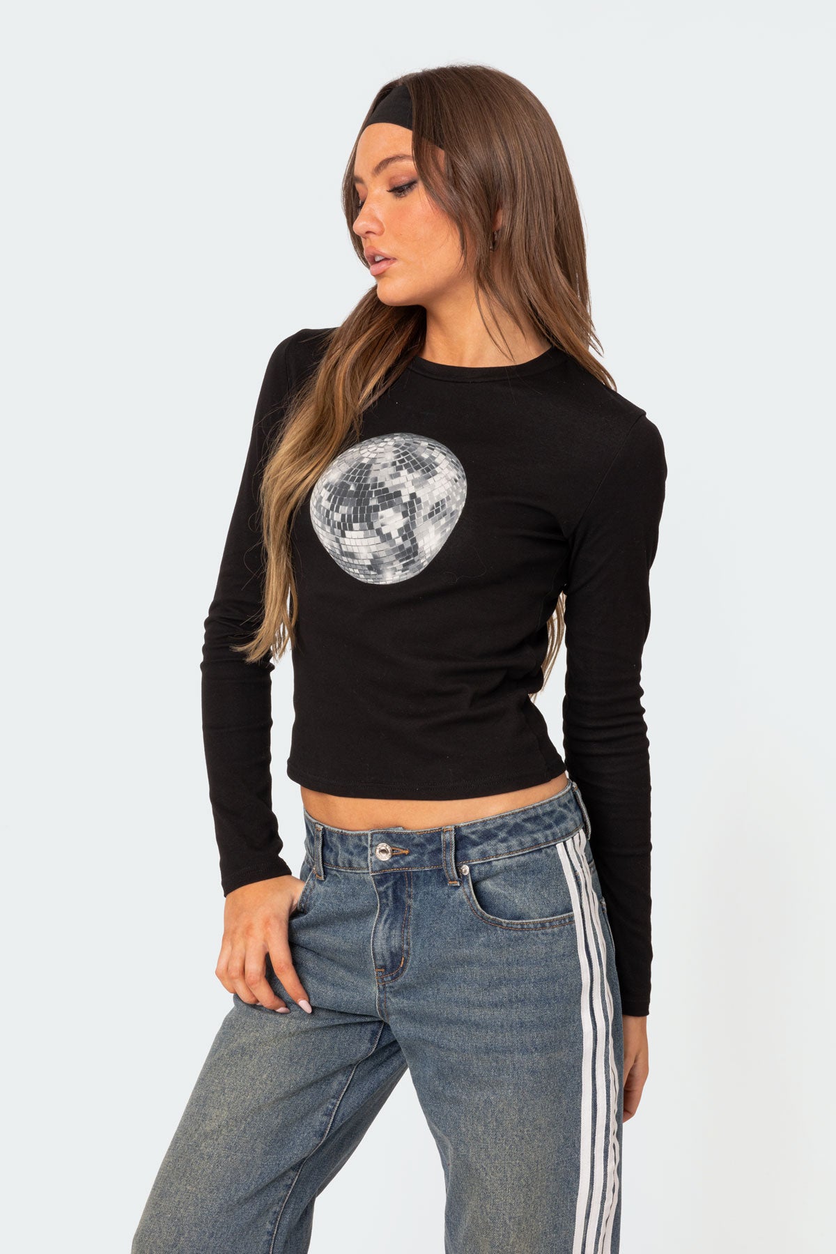 Disco Girl Long Sleeve T Shirt-Milans Time