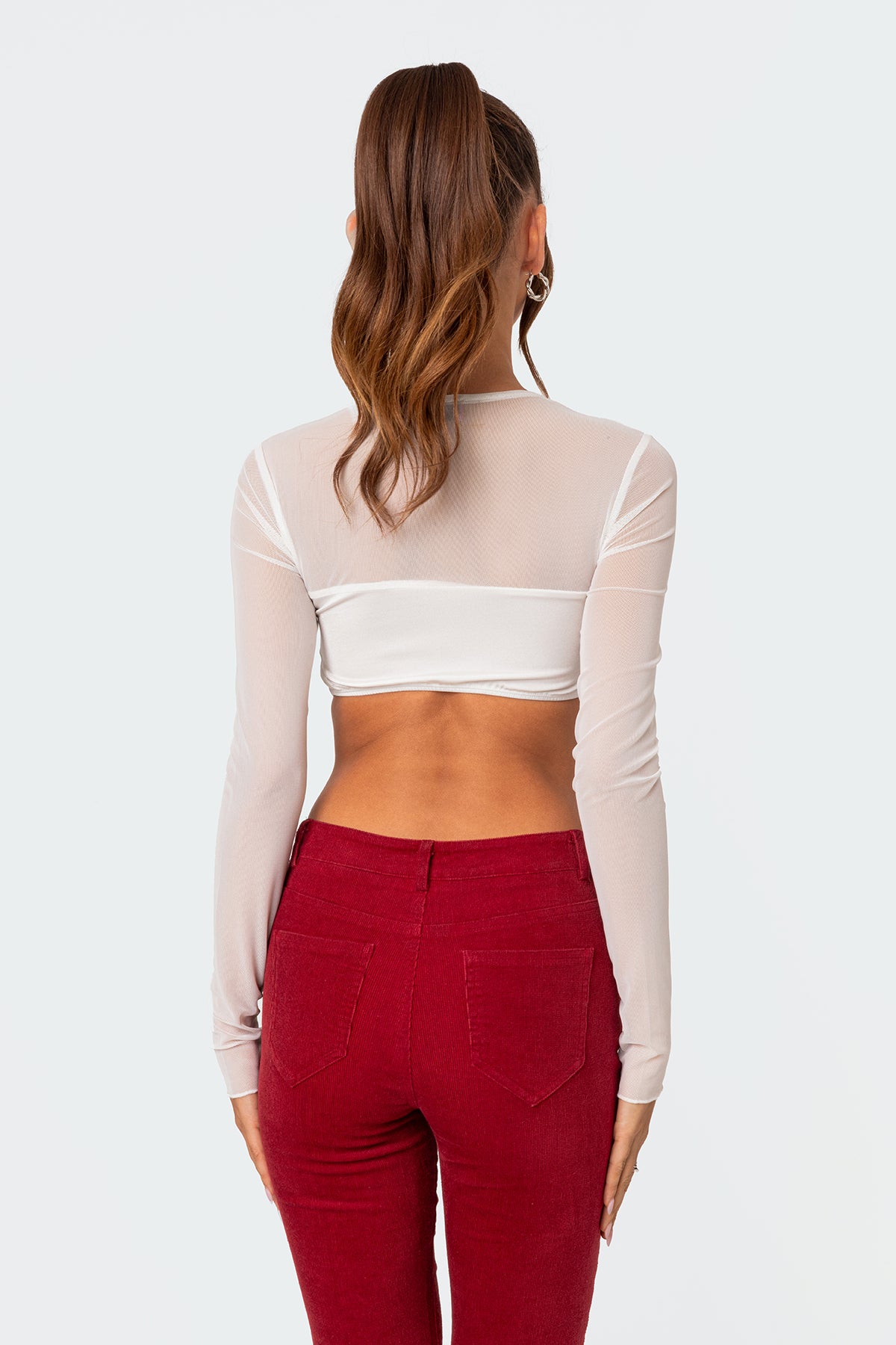 Night Out Sheer Crop Top-Milans Time