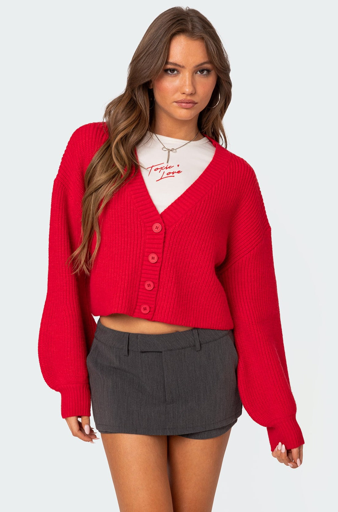 Sabrina Chunky Knit Cropped Cardigan-Milans Time