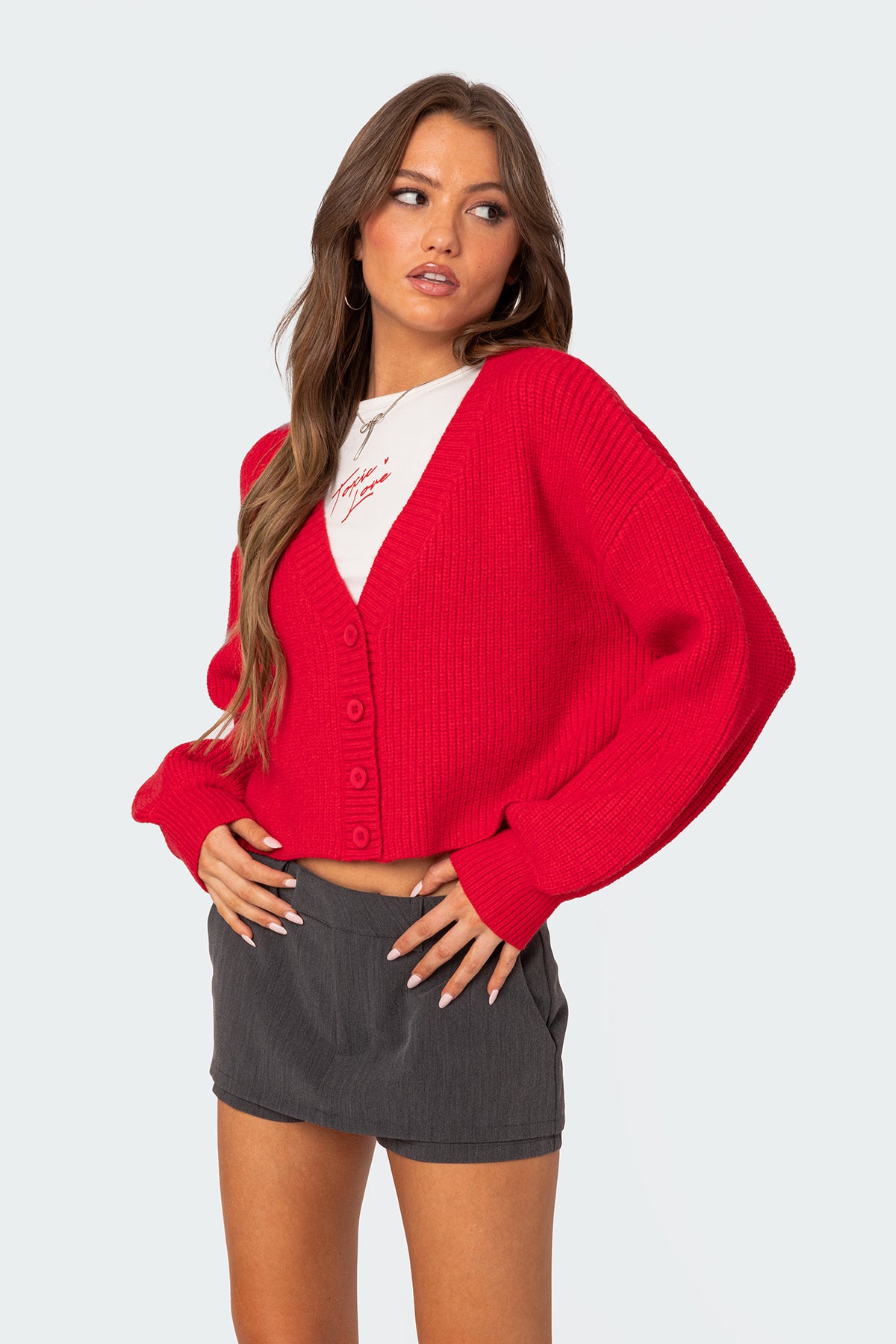 Sabrina Chunky Knit Cropped Cardigan-Milans Time