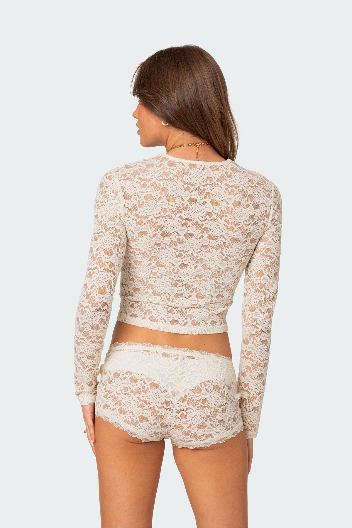 Estella Sheer Lace Top-Milans Time