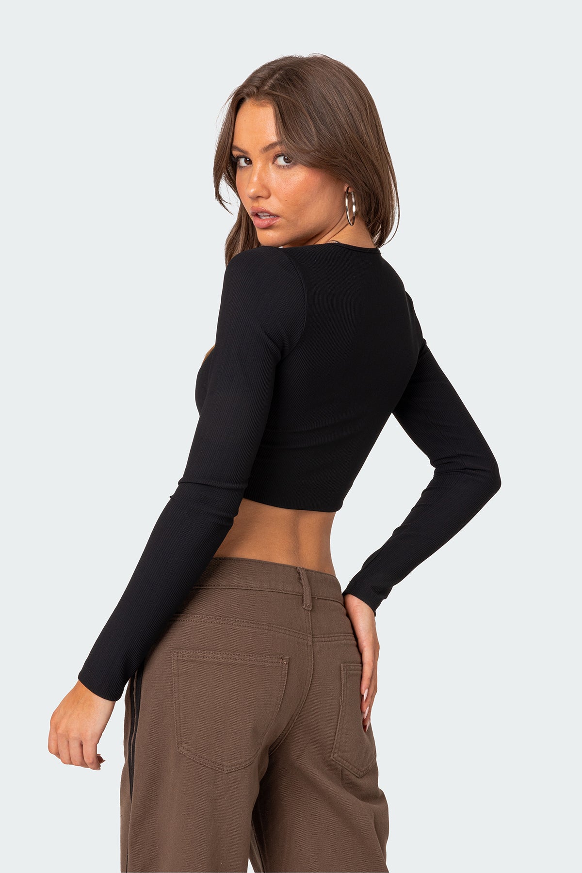 Milady Ribbed Crop Top-Milans Time