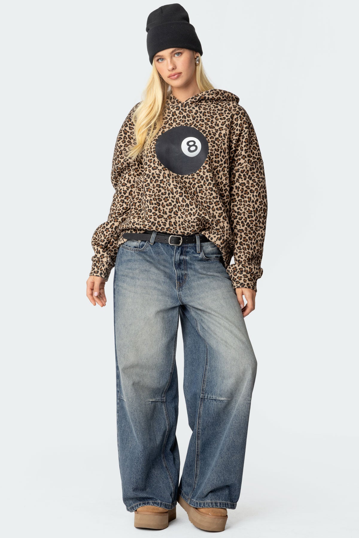 Leopard Magic 8 Oversized Hoodie-Milans Time