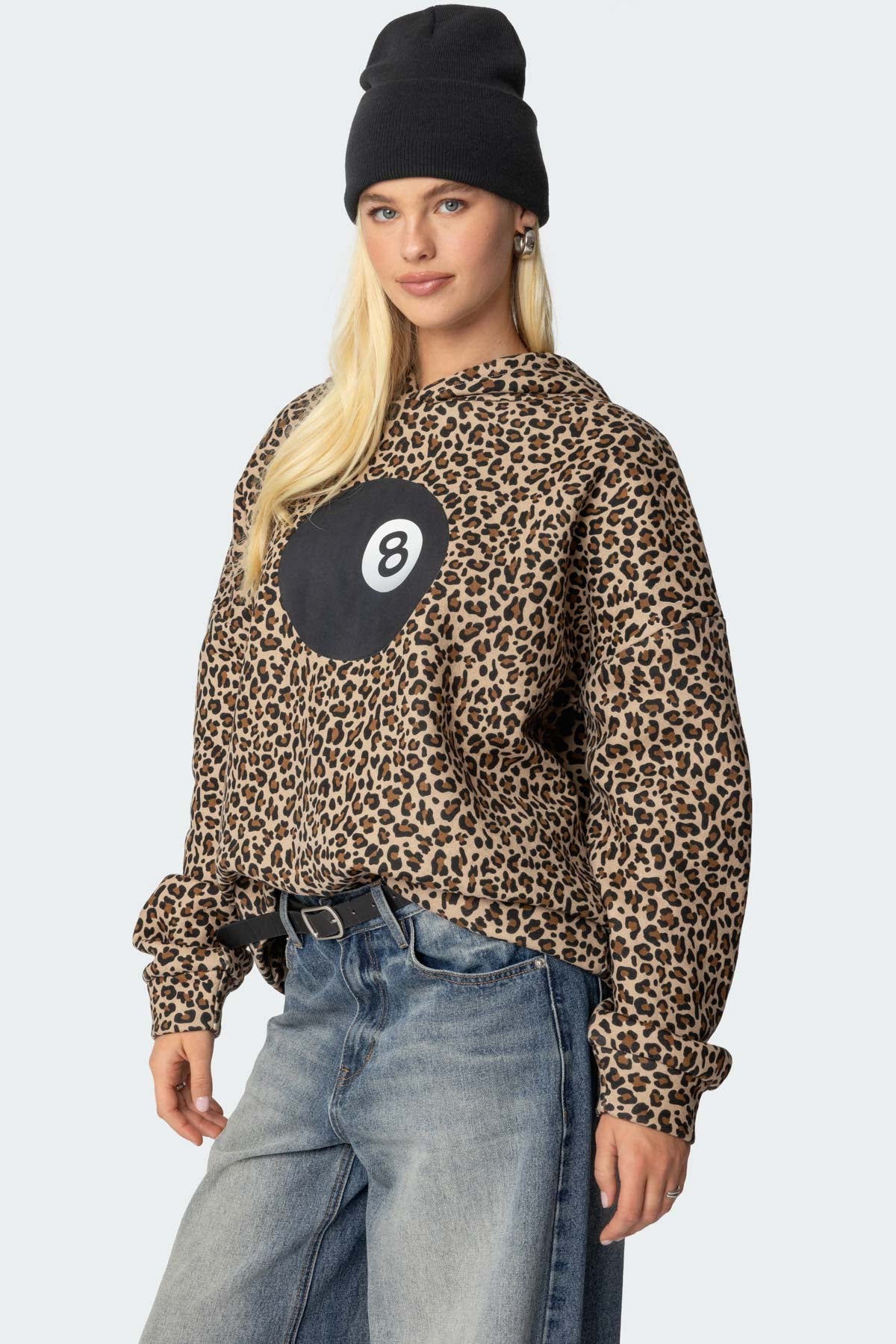 Leopard Magic 8 Oversized Hoodie-Milans Time