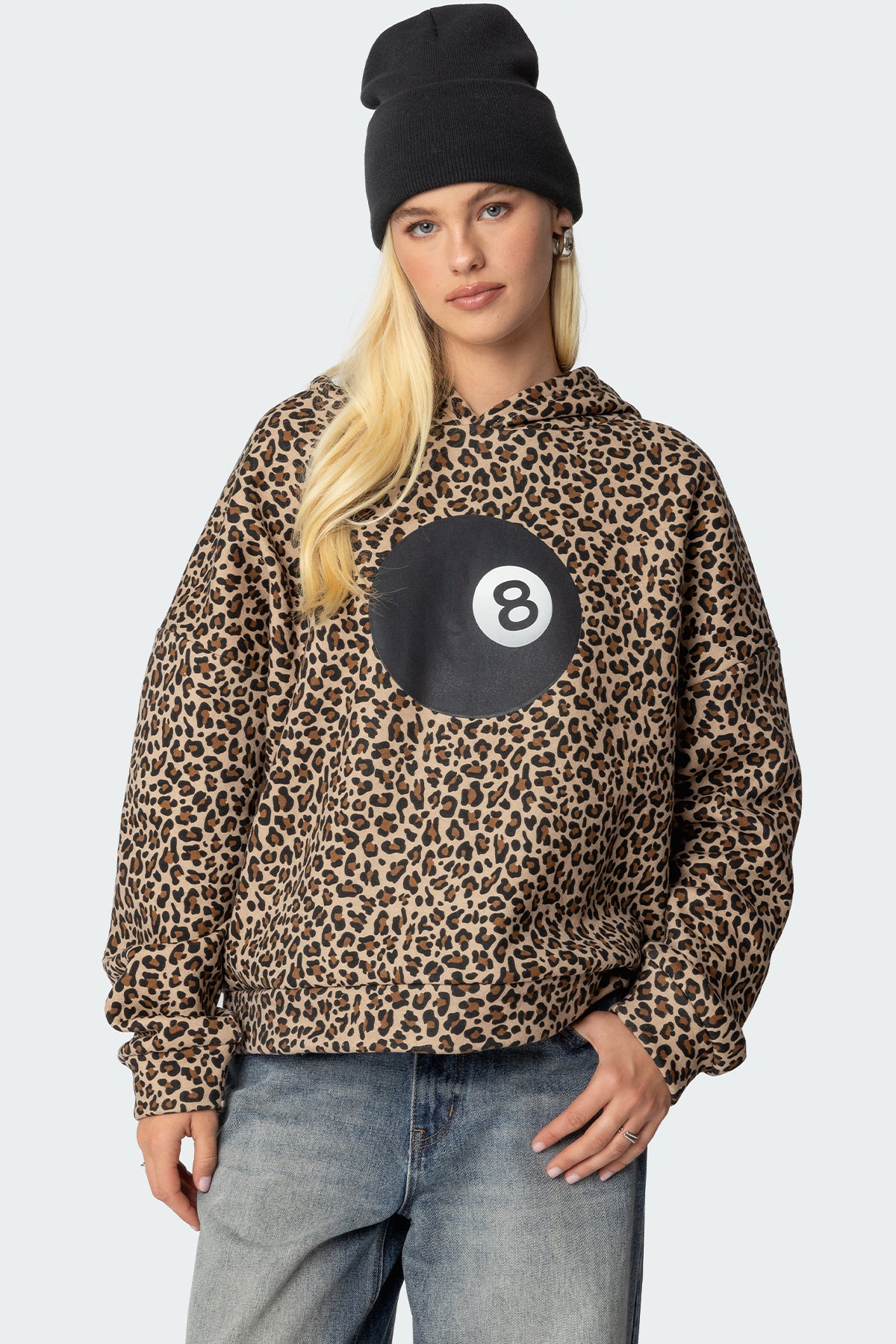 Leopard Magic 8 Oversized Hoodie-Milans Time