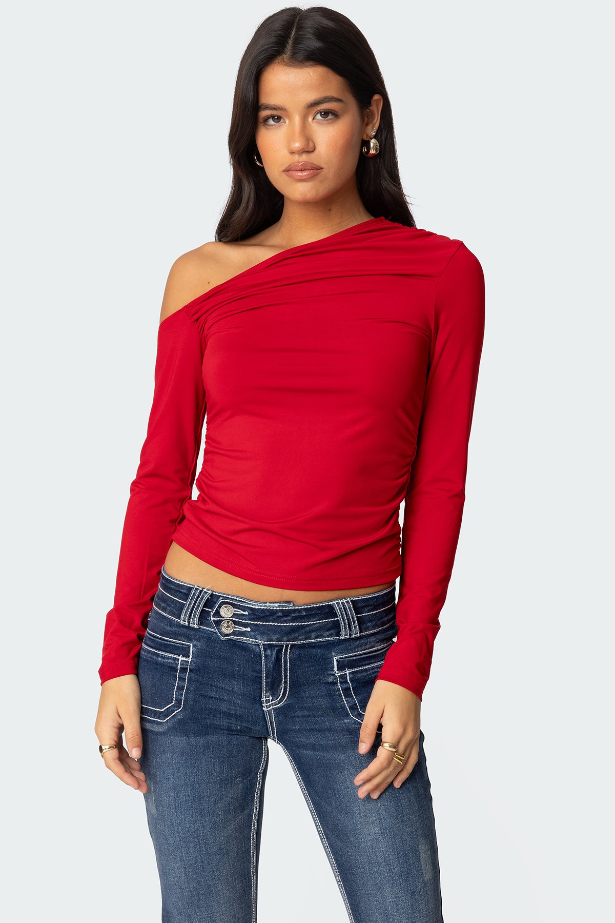 Ronnie Asymmetric Long Sleeve Top-Milans Time