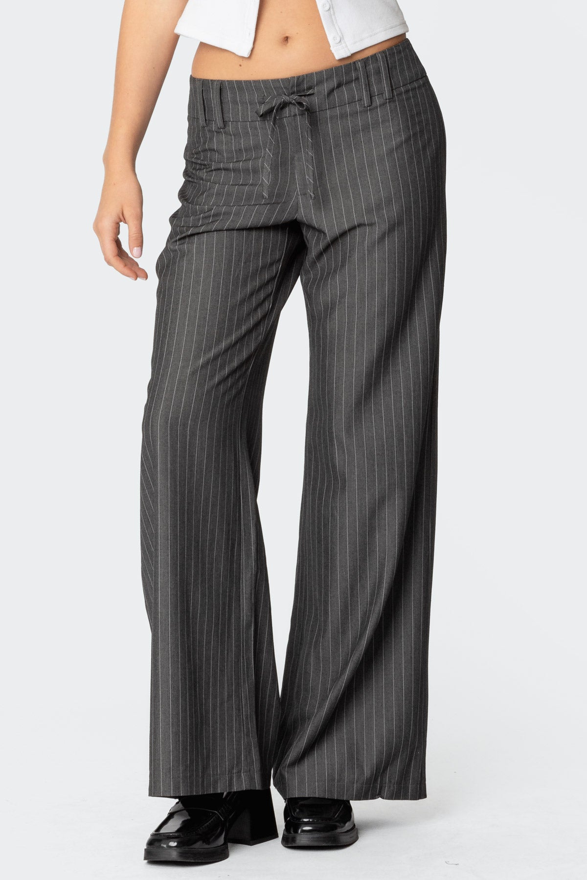 Mayla Wide Leg Pinstripe Trousers-Milans Time