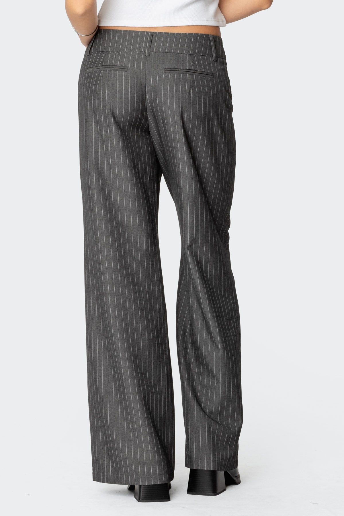 Mayla Wide Leg Pinstripe Trousers-Milans Time
