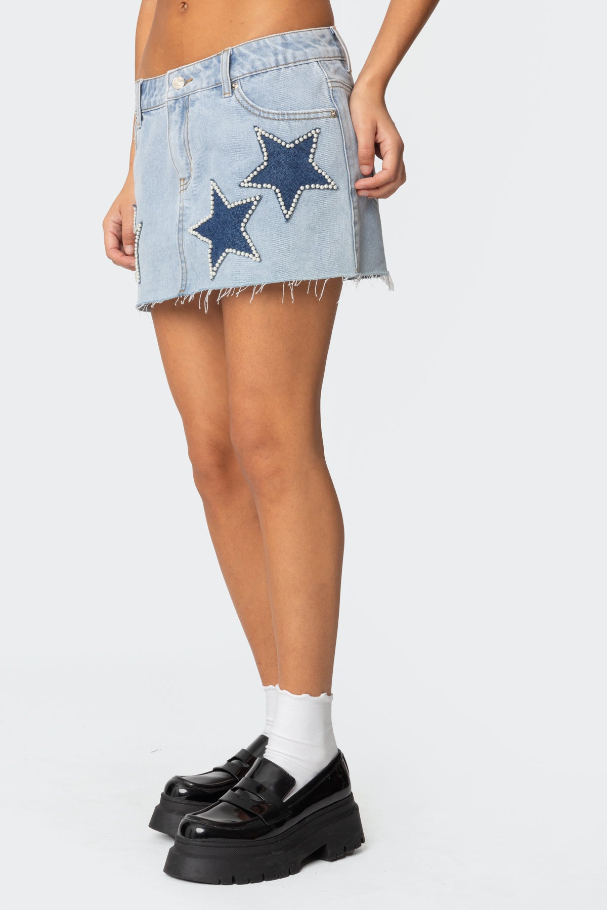 Shining Star Denim Mini Skirt-Milans Time