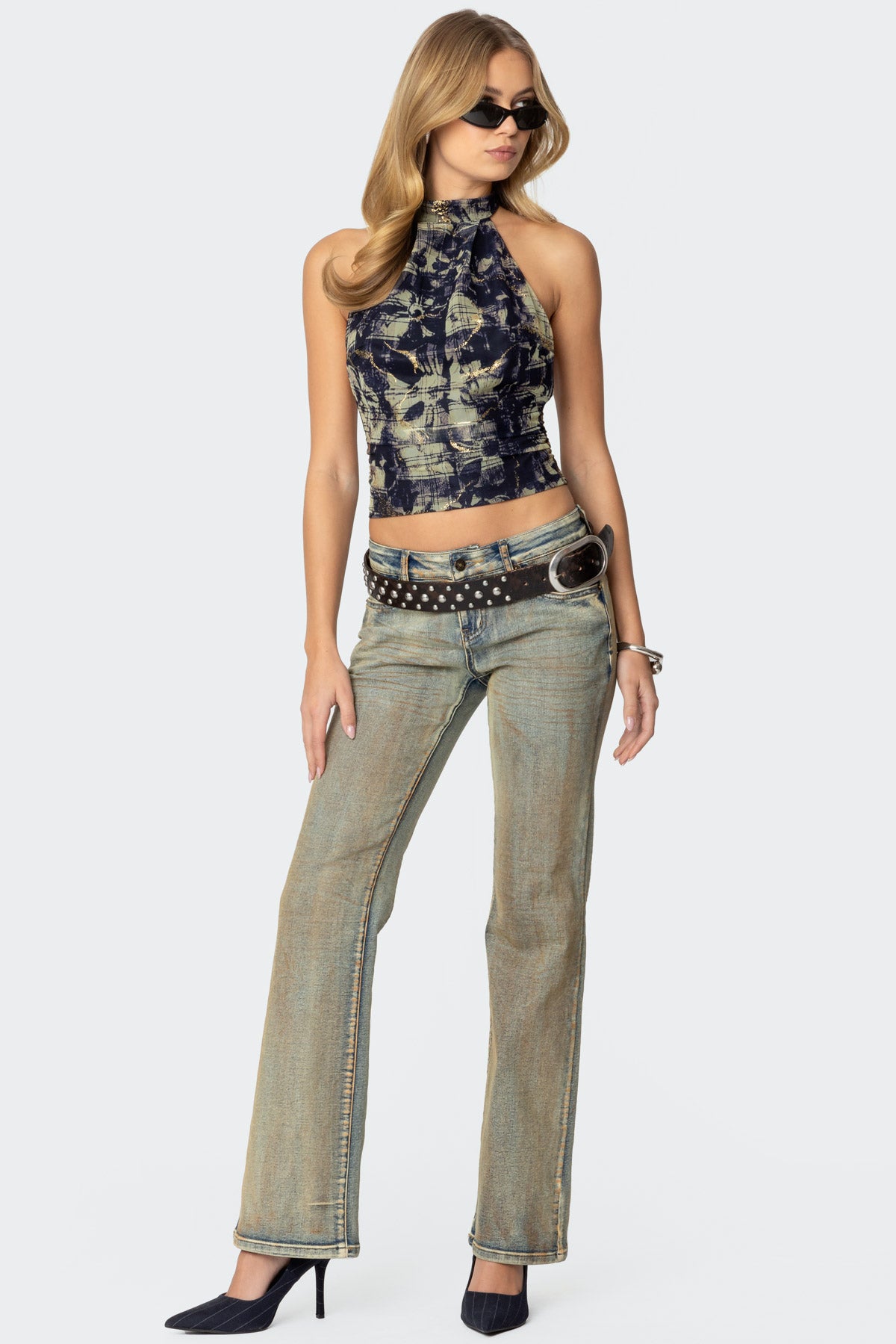 Paz Printed Mesh Top-Milans Time