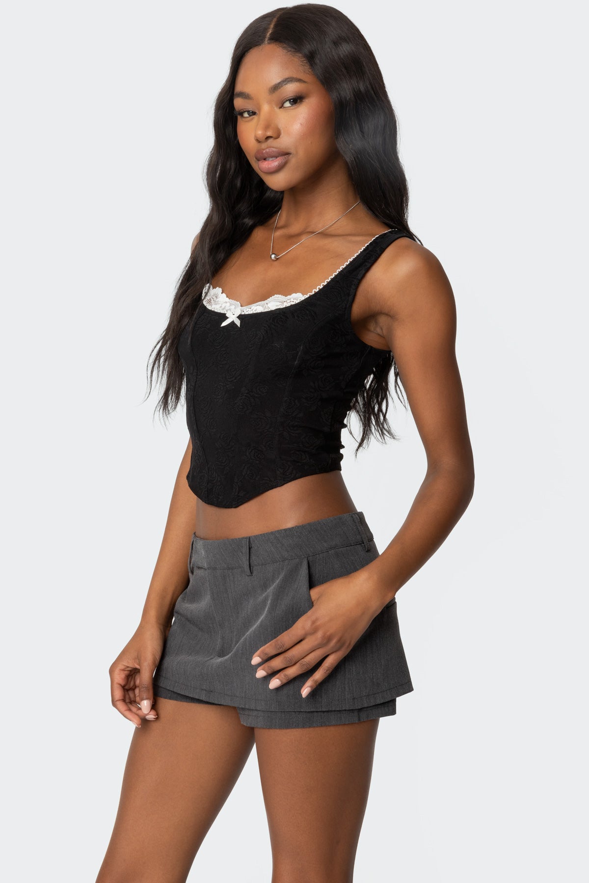 Rosetta Peekaboo Lace Top-Milans Time