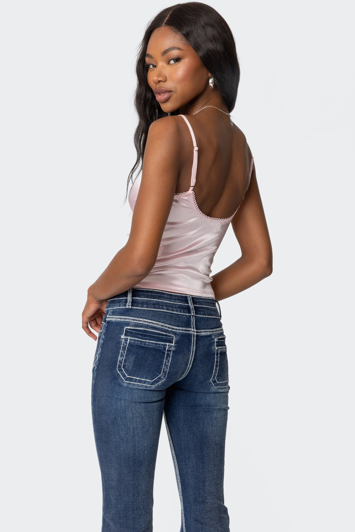 Amelie Satin Effect Tank Top-Milans Time