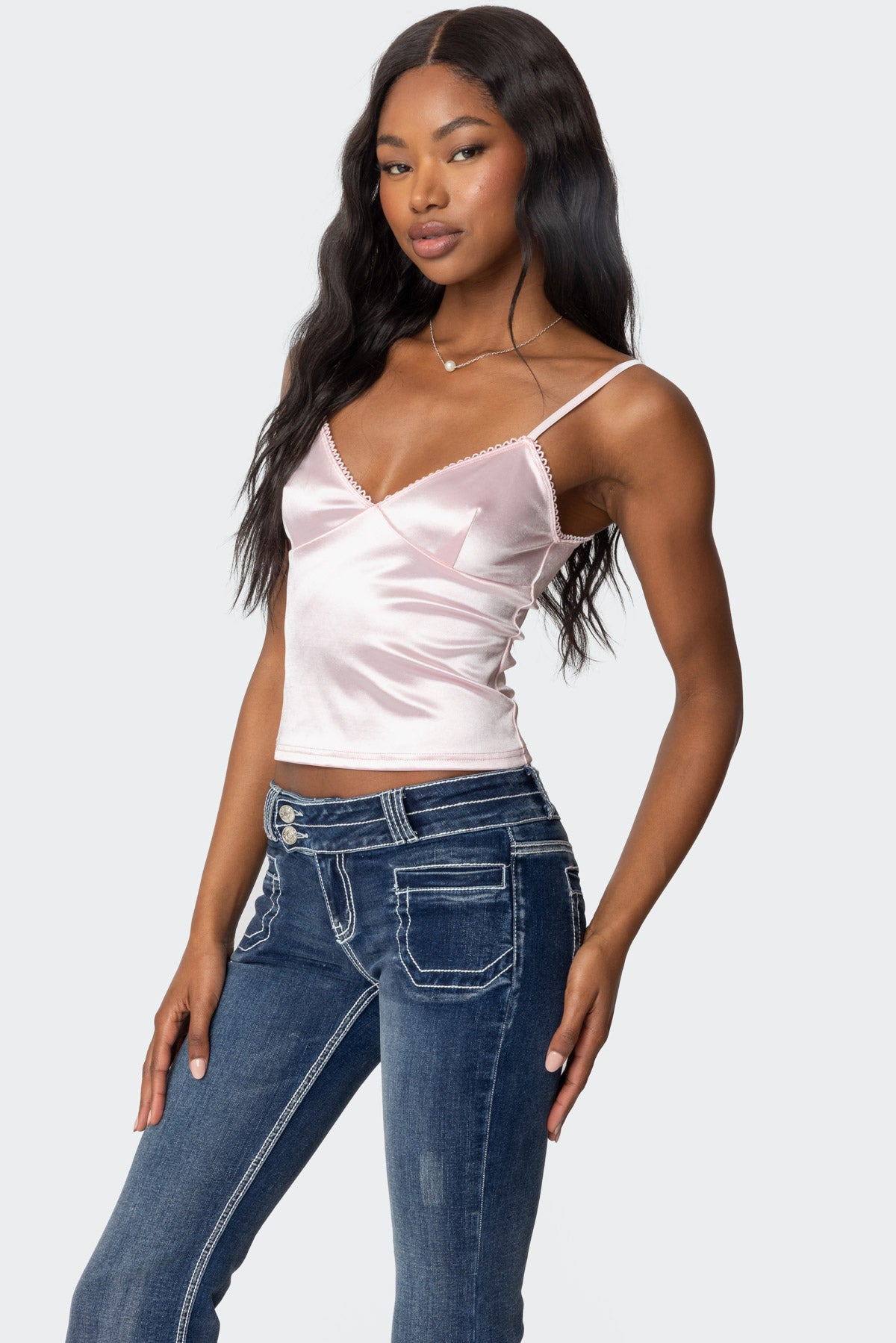 Amelie Satin Effect Tank Top-Milans Time