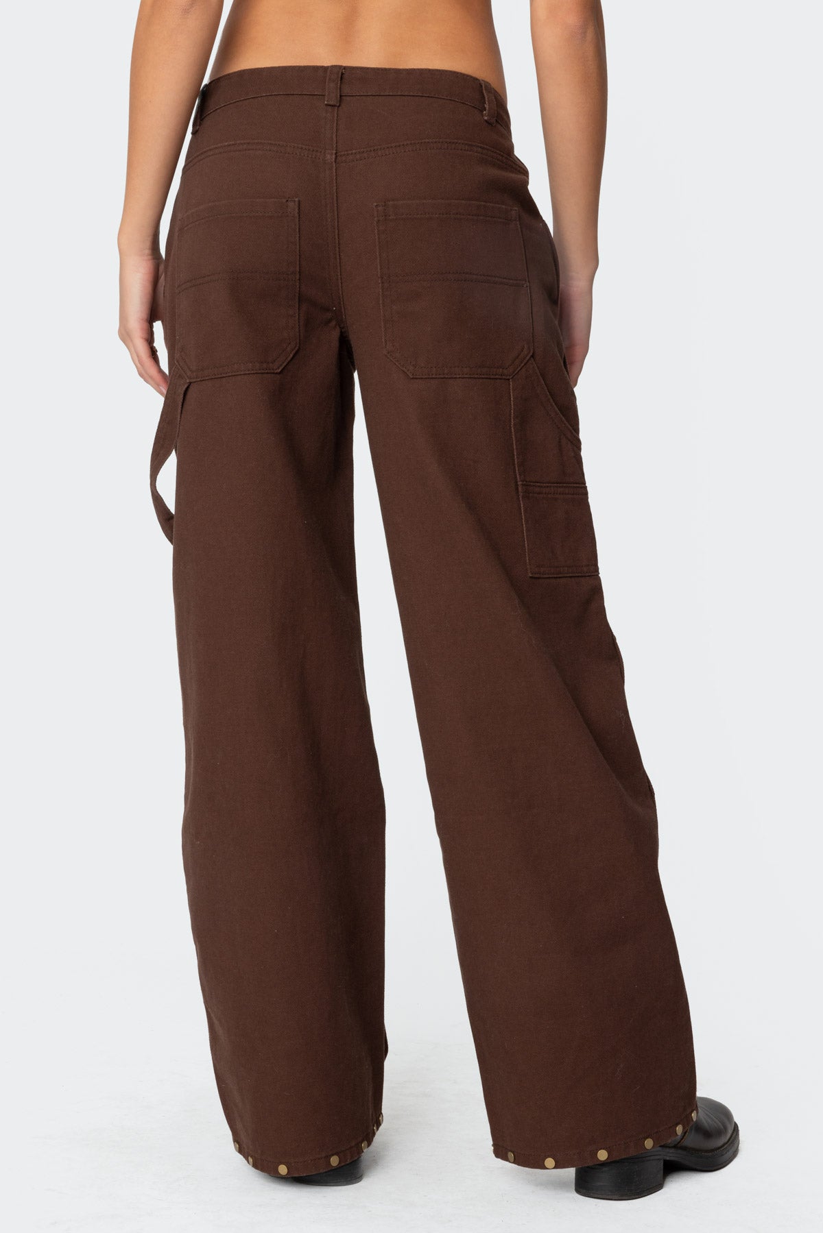 Studded Low Rise Baggy Carpenter Jeans-Milans Time