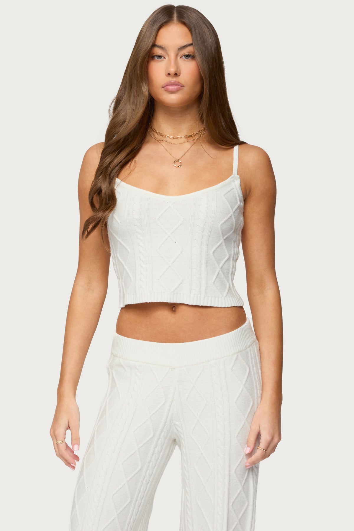Louise Cable Knit Tank Top-Milans Time