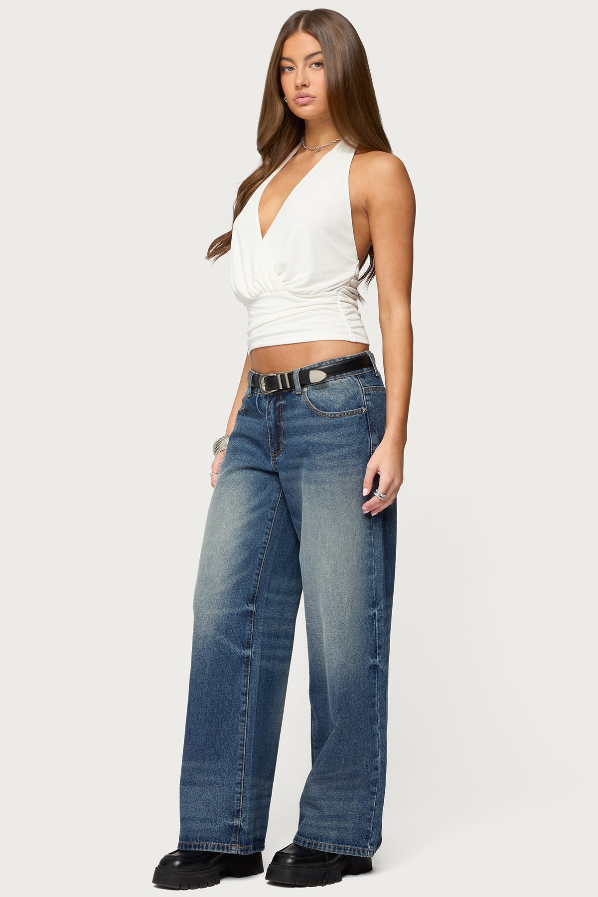 Niya V Neck Halter Top-Milans Time