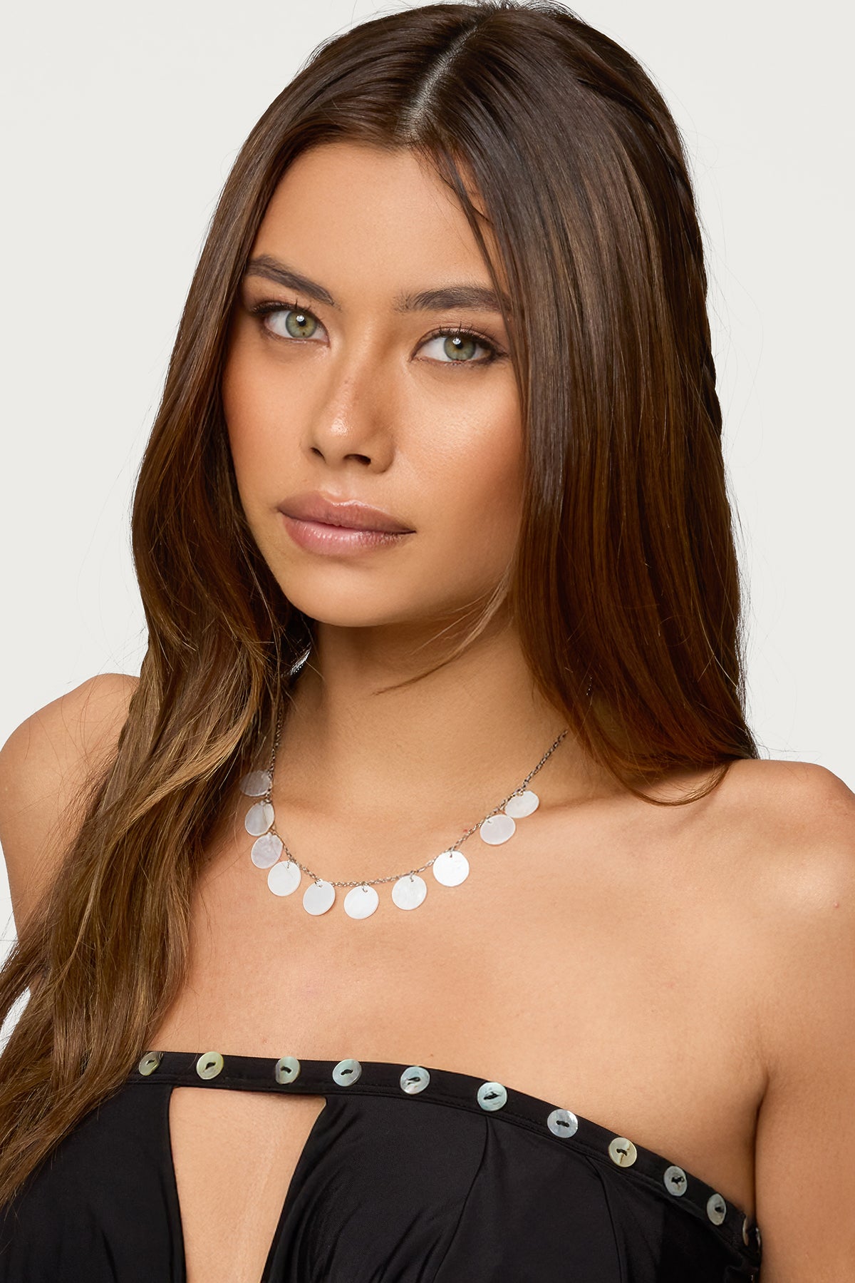 Iridescent Disc Necklace-Milans Time