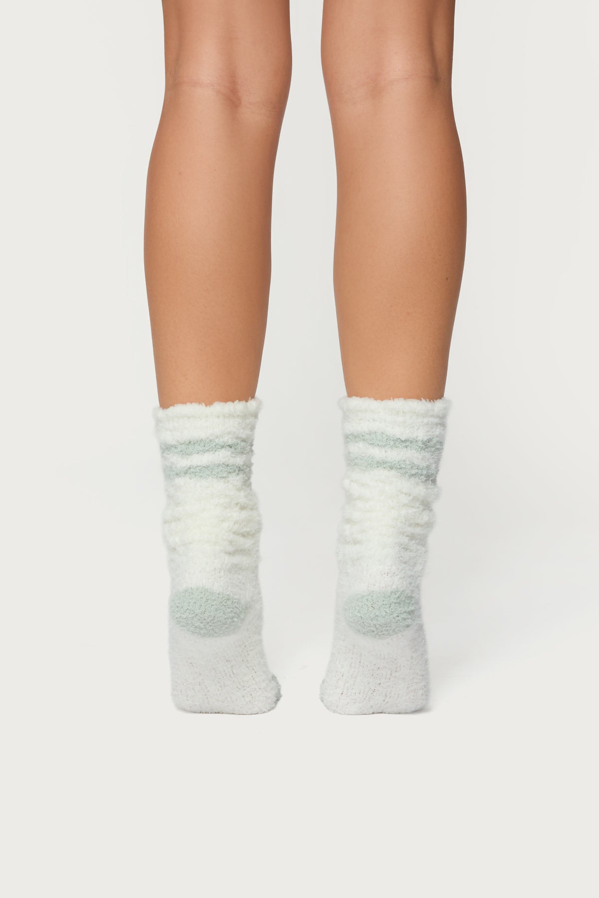 Stripey Fuzzy Scrunch Socks-Milans Time