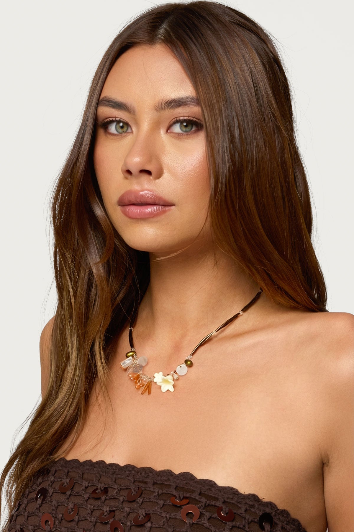 Charm Pendant Beaded Necklace-Milans Time