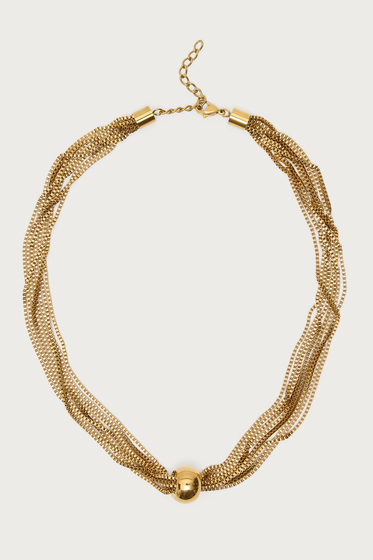 Layered Chain Ball Pendant Necklace-Milans Time