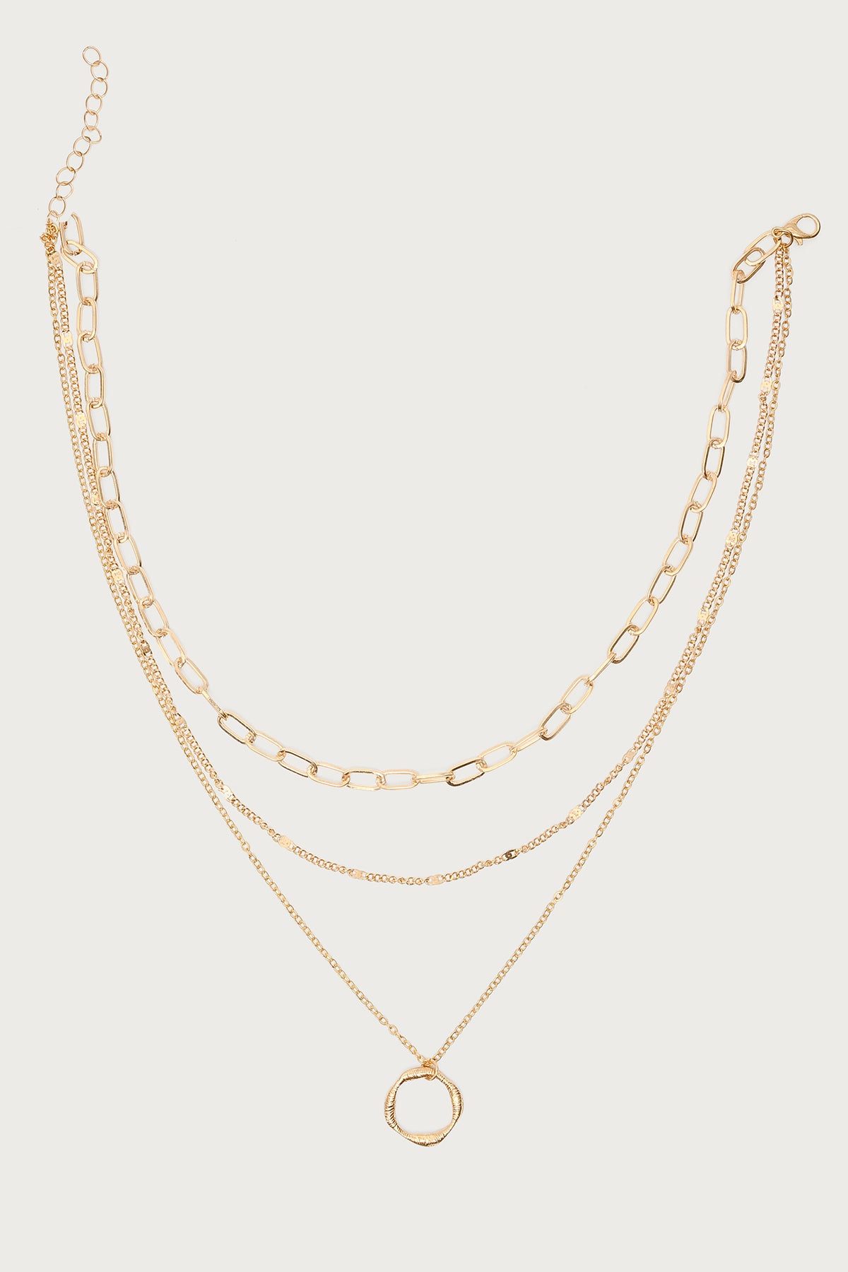 Layered Mixed Chain Necklace-Milans Time