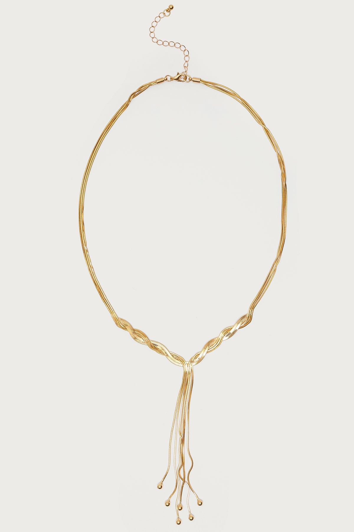 Braided Cascading Chain Necklace-Milans Time
