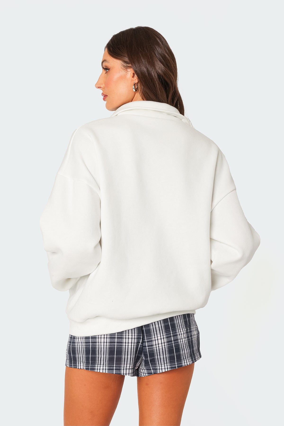 Oversized Quarter Zip Sweatshirt-Milans Time