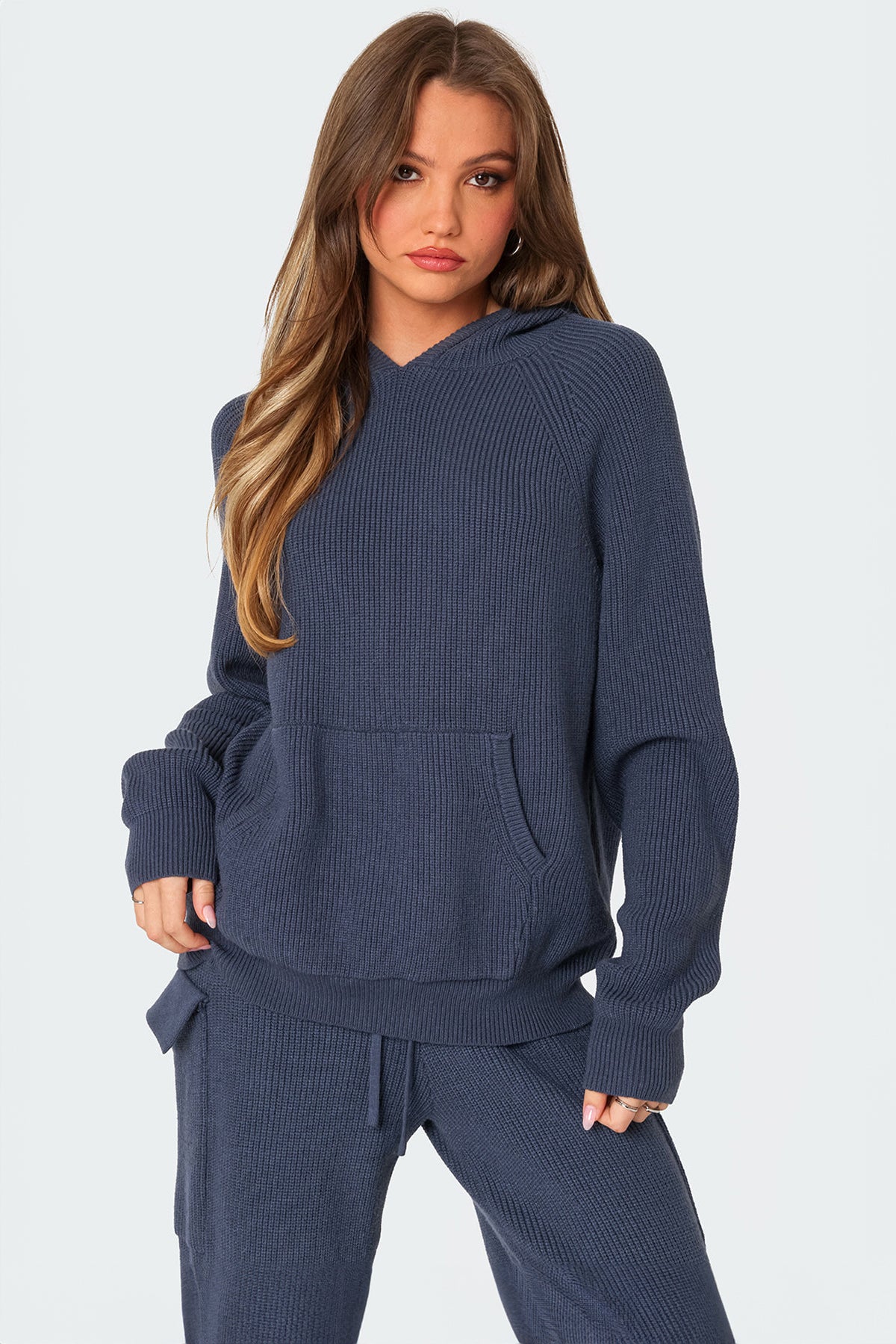 Wynter Oversized Knit Hoodie-Milans Time