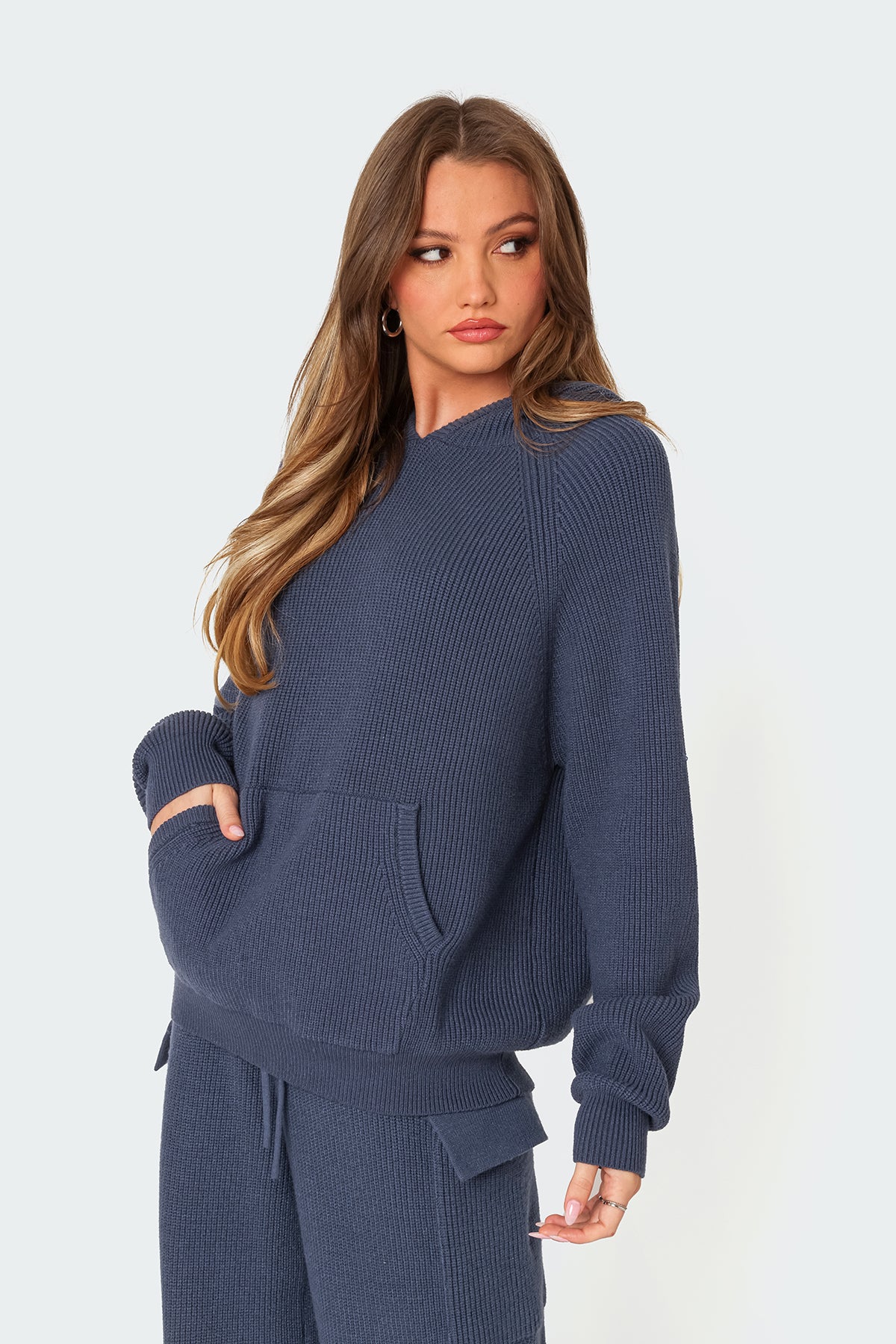 Wynter Oversized Knit Hoodie-Milans Time