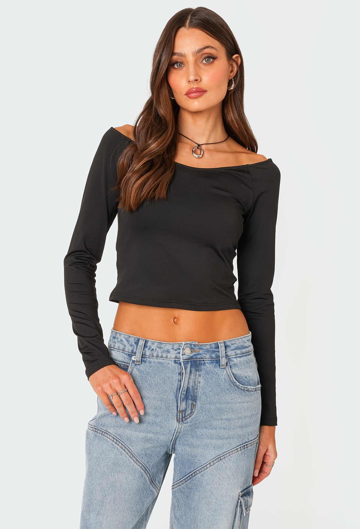 Tahlia V Neck Off Shoulder Top-Milans Time