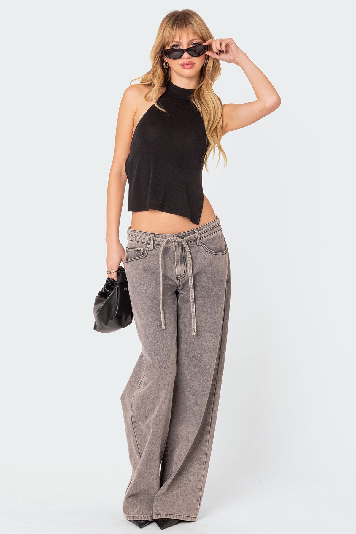 Clara Open Back Halter Top-Milans Time