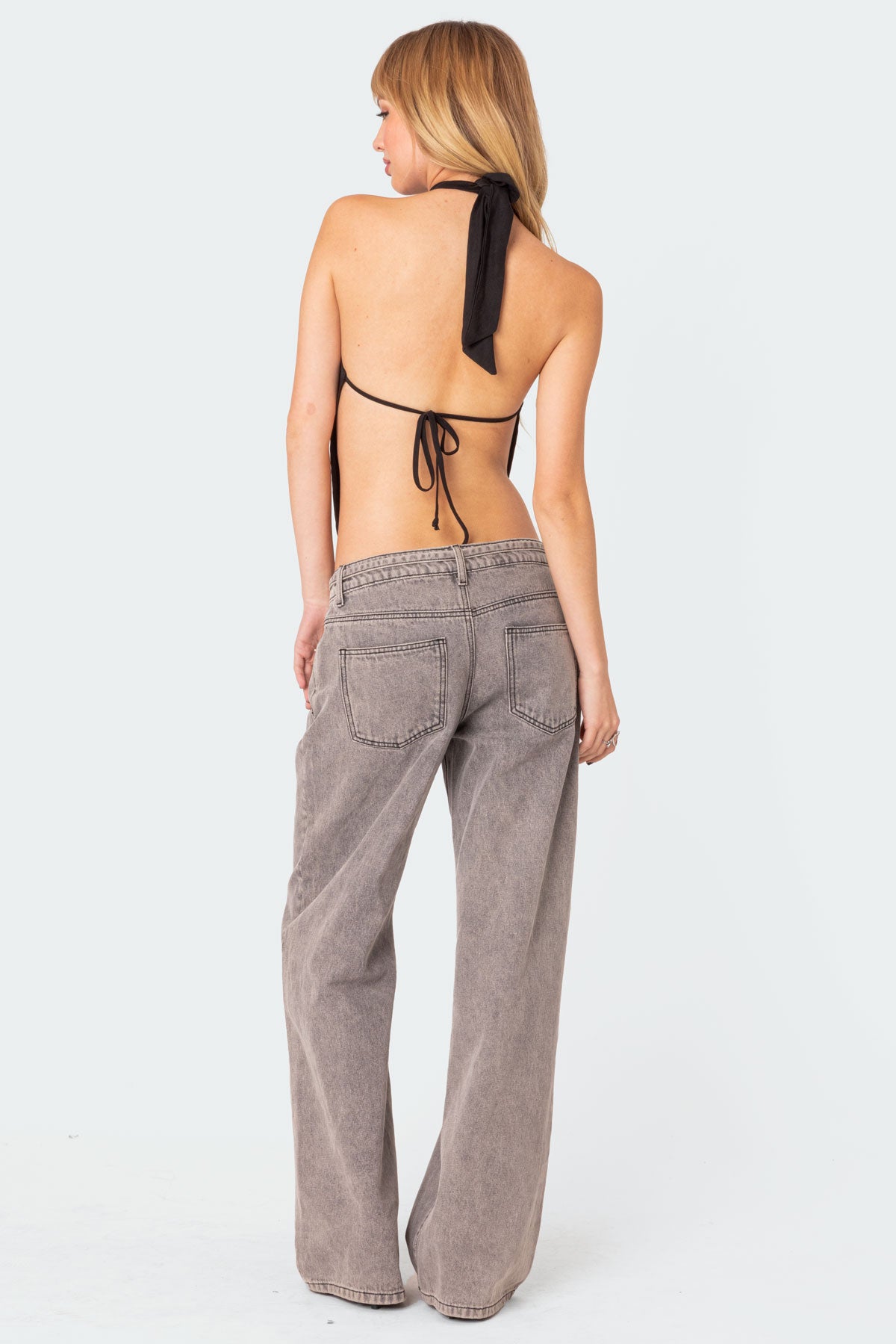 Clara Open Back Halter Top-Milans Time