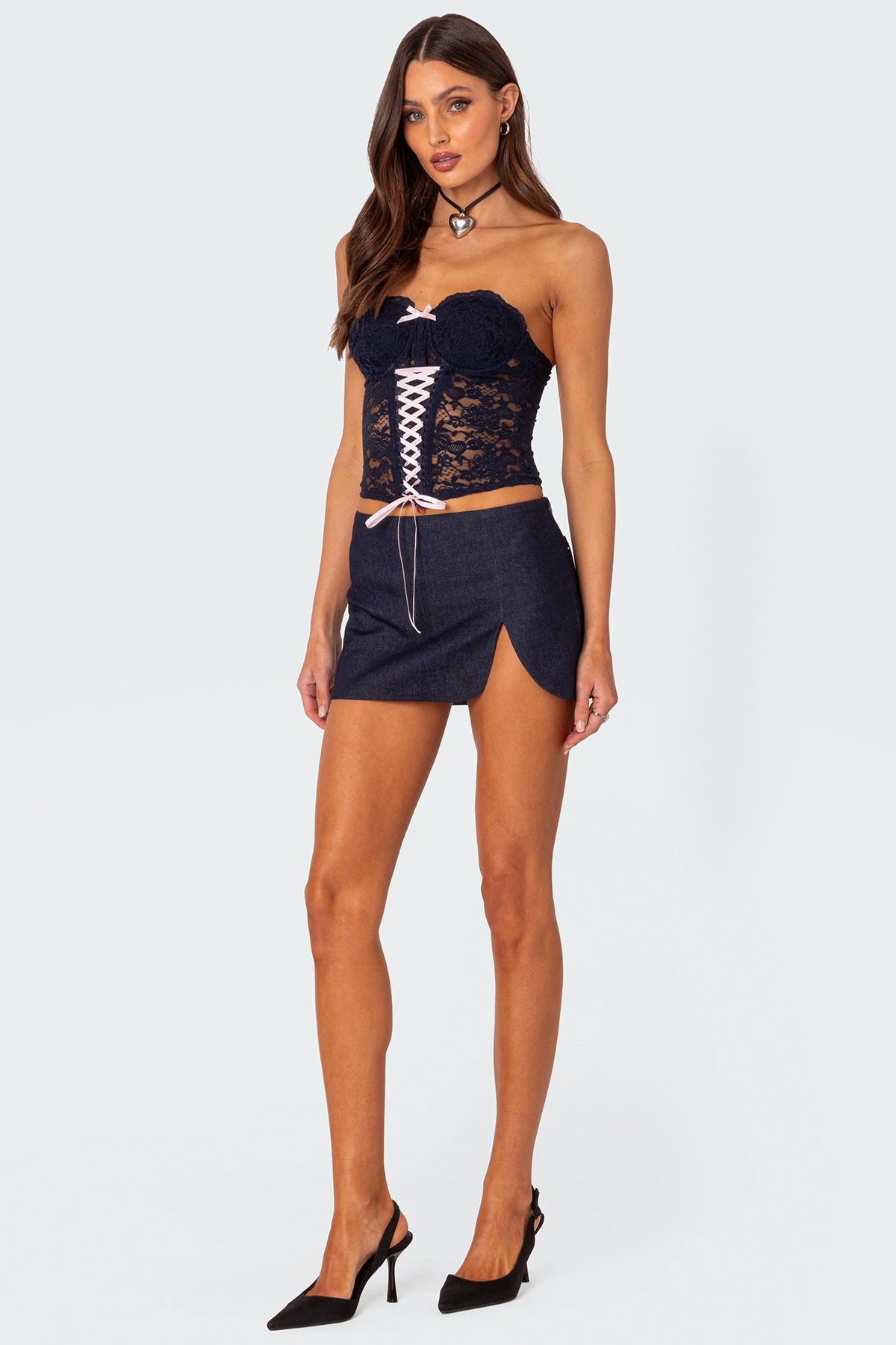 Cinch Sheer Lace Corset-Milans Time