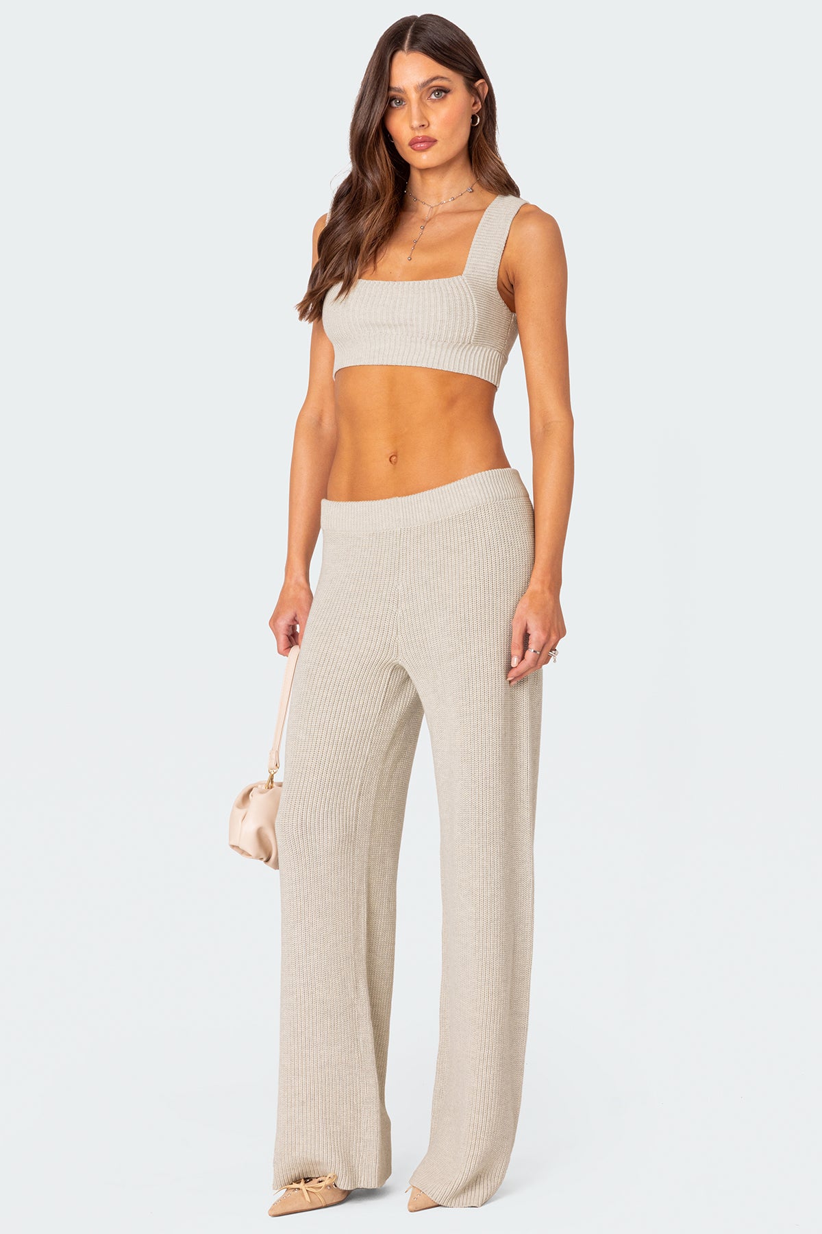 Sunday Straight Leg Knit Pants-Milans Time
