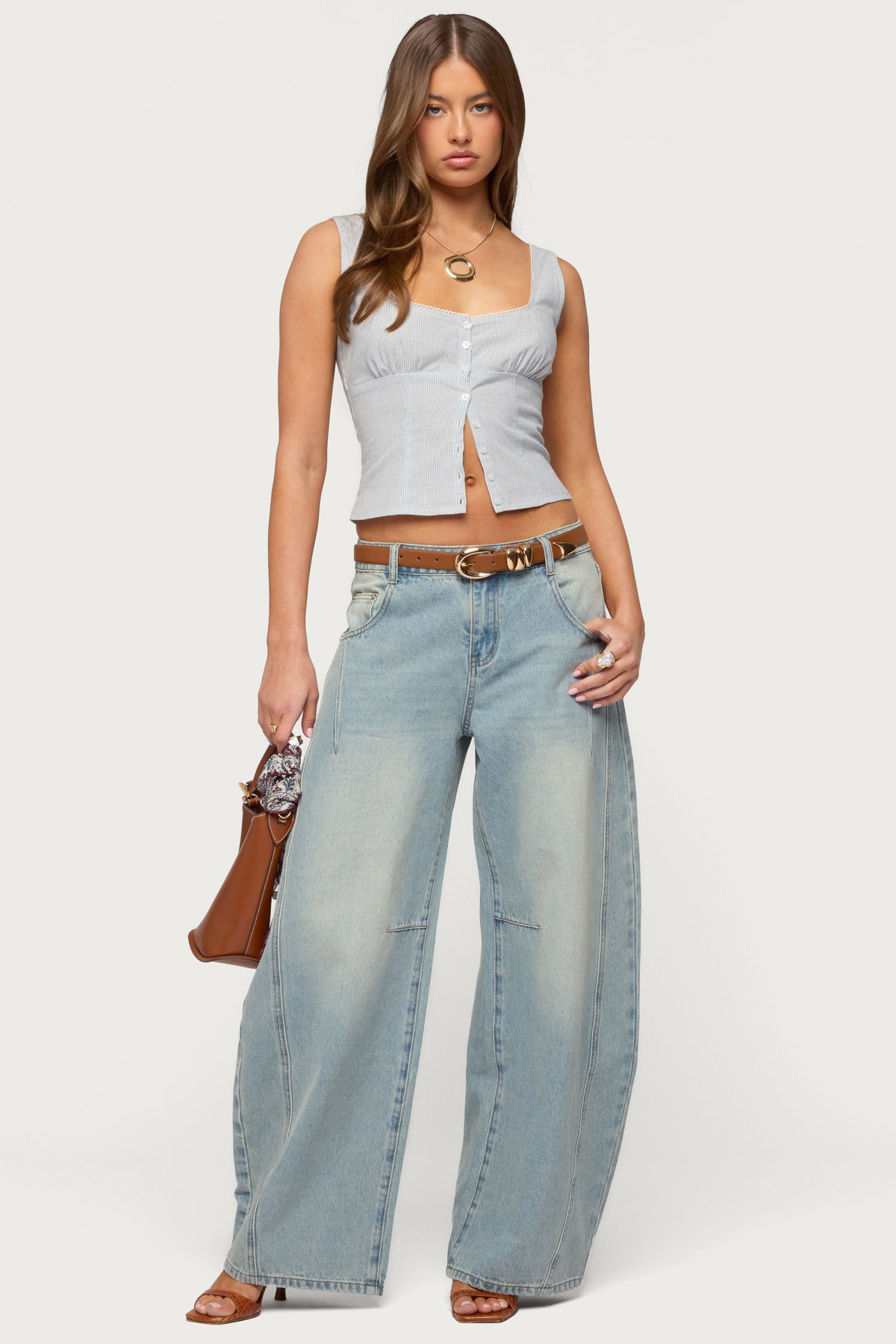 Ilara Low Rise Barel Jeans-Milans Time